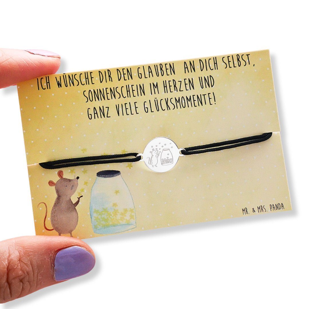 Mr. & Mrs. Panda Armkette Maus Sterne, Armband, Damen, Silber, Schwangerschaft, Geburtstag, Trä (Packung, 1-tlg)