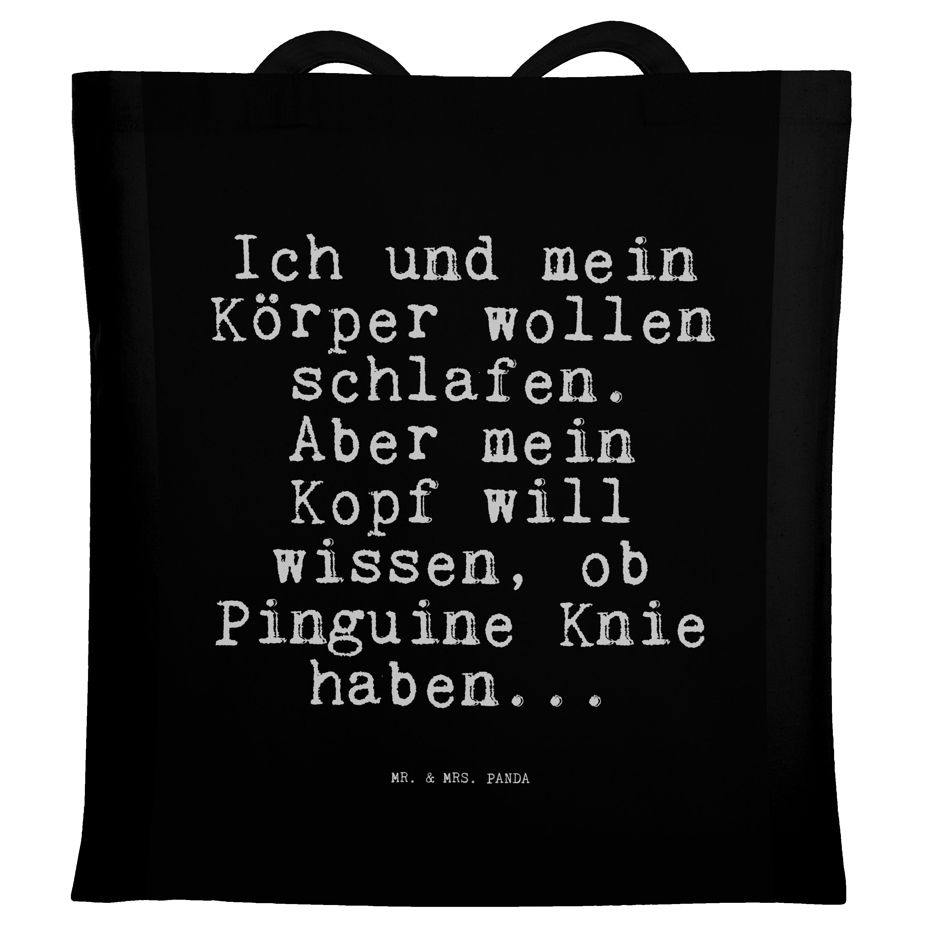 Mr. & Mrs. Panda Tragetasche »Ich und mein Körper... Schwarz