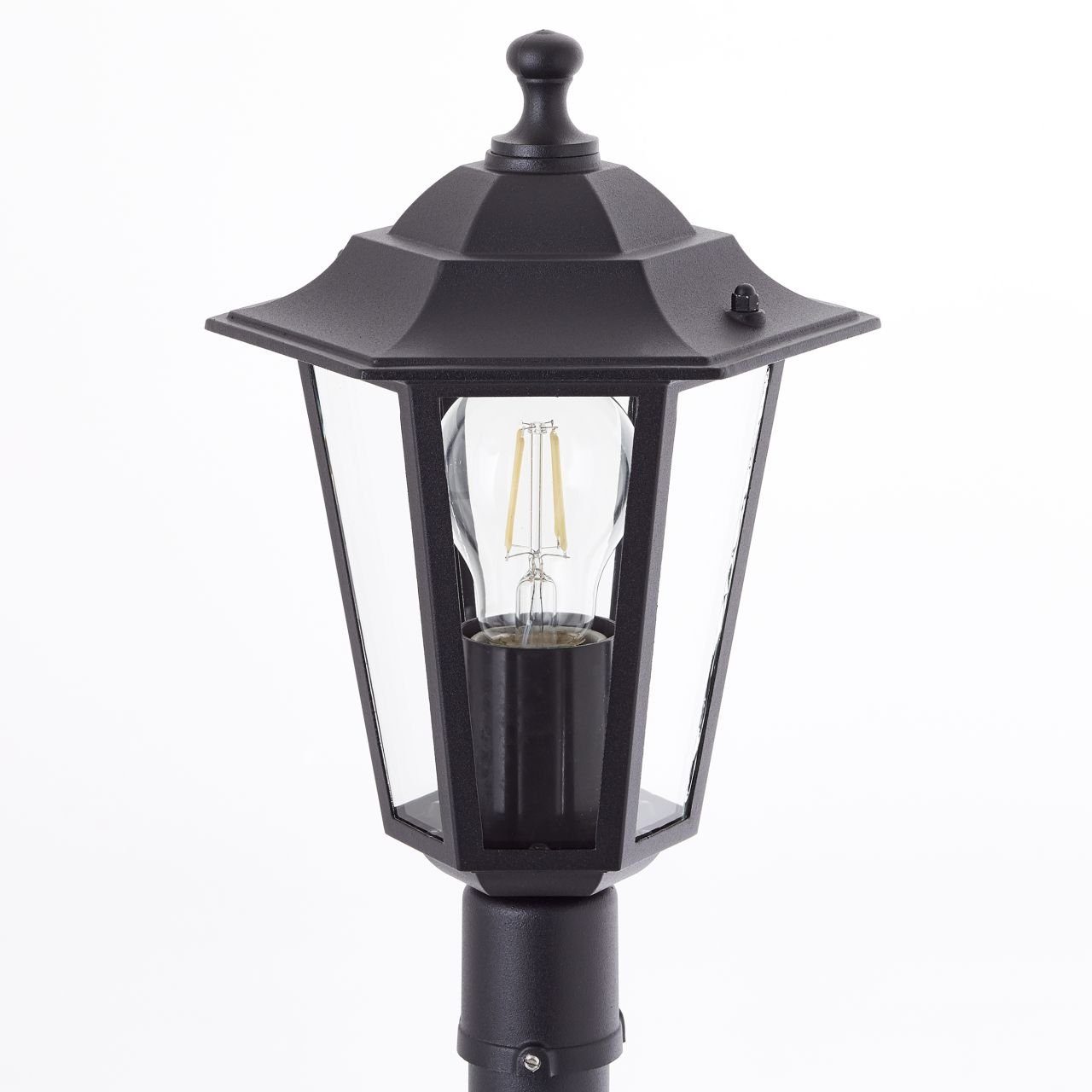 Außen-Stehlampe Außenstandleuchte 100cm Carleen schwarz f E27, A60, 1x Carleen, geeignet 60W, Brilliant