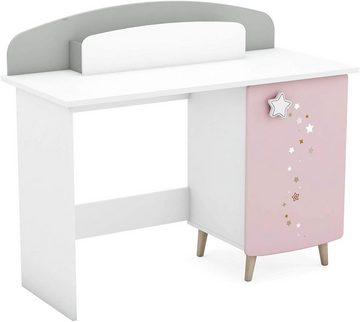 habeig Schreibtisch Kinder Schreibtisch Kindertisch Prinzessin Schminktisch Rosa Weiss