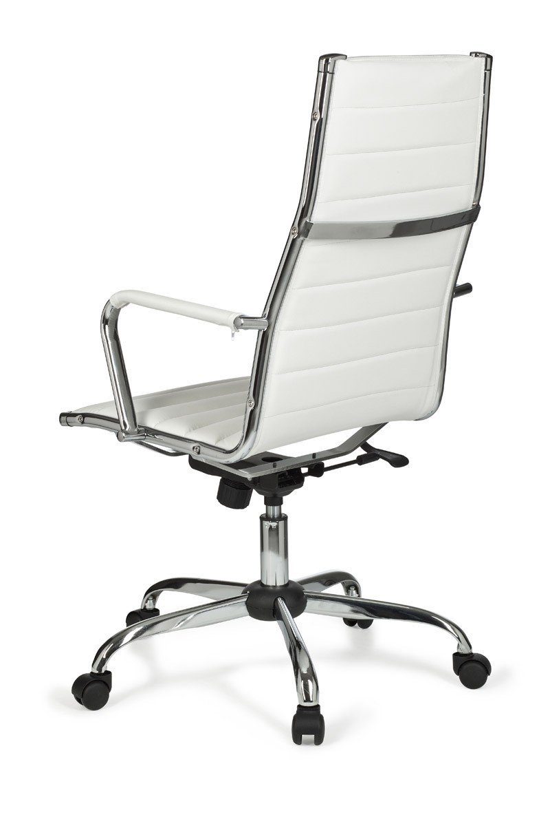 GENF Chefsessel Bürostuhl Weiß Kunst-Leder furnicato 1 Schreibtischstuhl 110 kg X-XL Bezug
