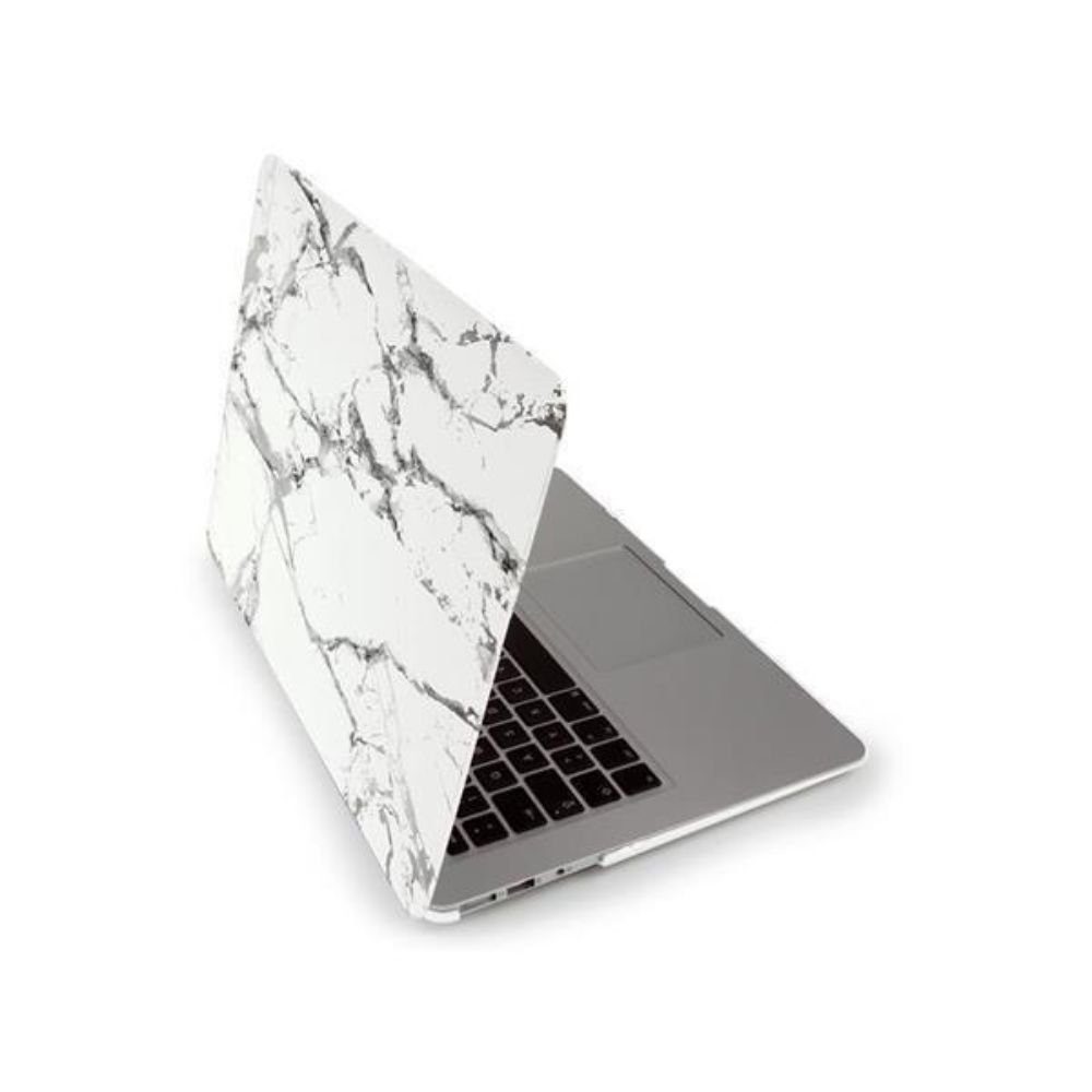 MyGadget Laptop-Hülle Hülle Hardcase Marmor Schutzhülle Hartschale Cover,  MyGadget Hülle Hard Case [Marmor] - für Apple MacBook Air 13" (ab 2011 -  2018) A1466 / A1369 - Schutzhülle Hartschalen Tasche Plastik Cover in Weiß