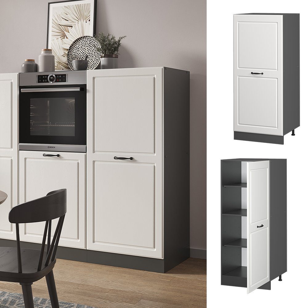 Vicco Hochschrank R-Line, Weiß Landhaus/Anthrazit, 60 günstig online kaufen