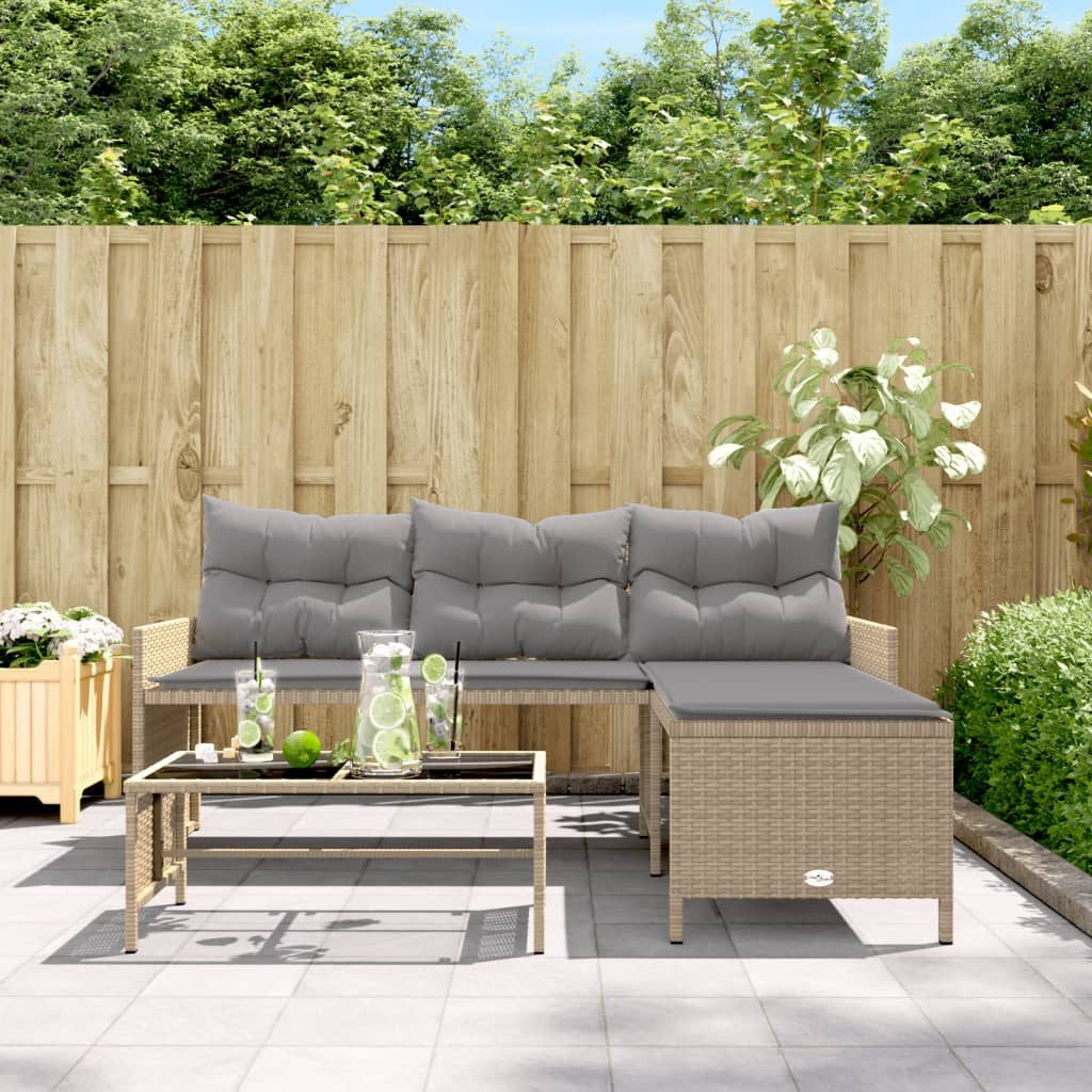 vidaXL Loungesofa Gartensofa in L-Form mit günstig online kaufen