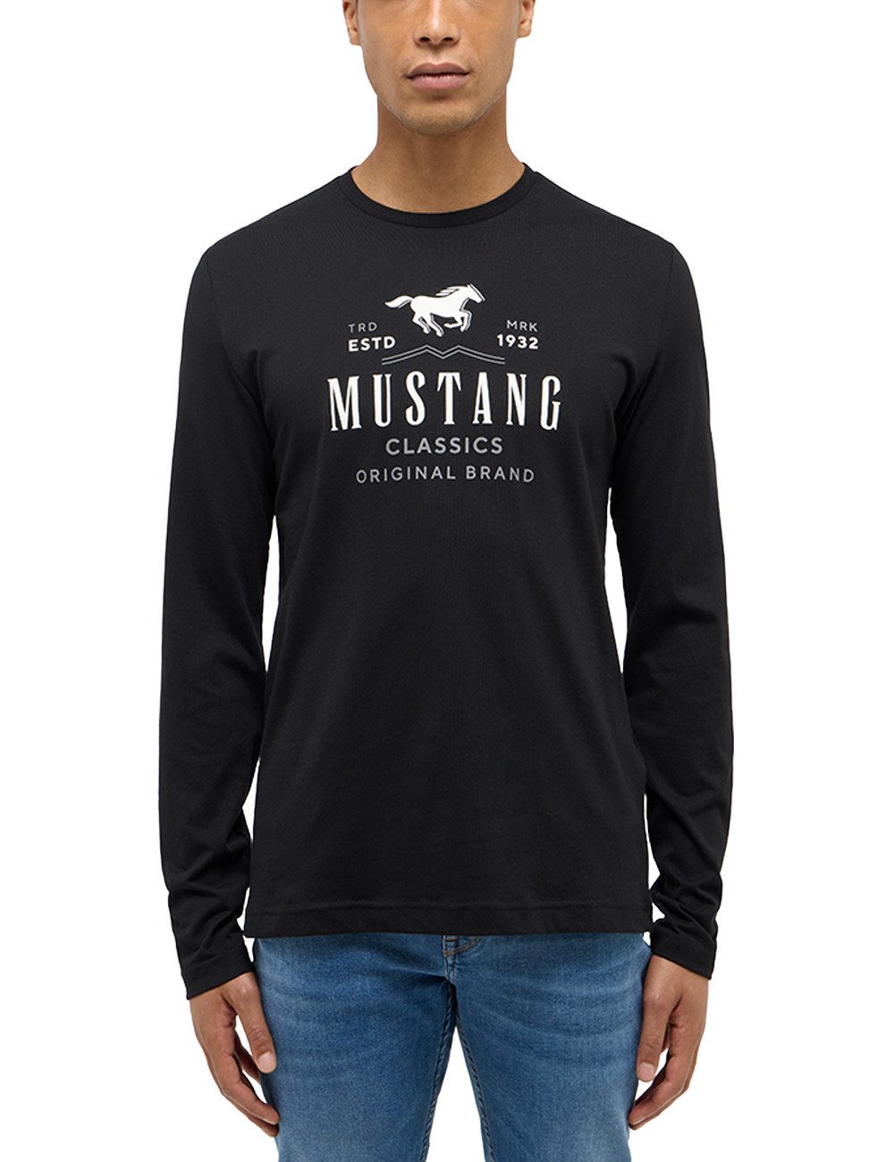MUSTANG Langarmshirt Herren Langarmshirt günstig online kaufen