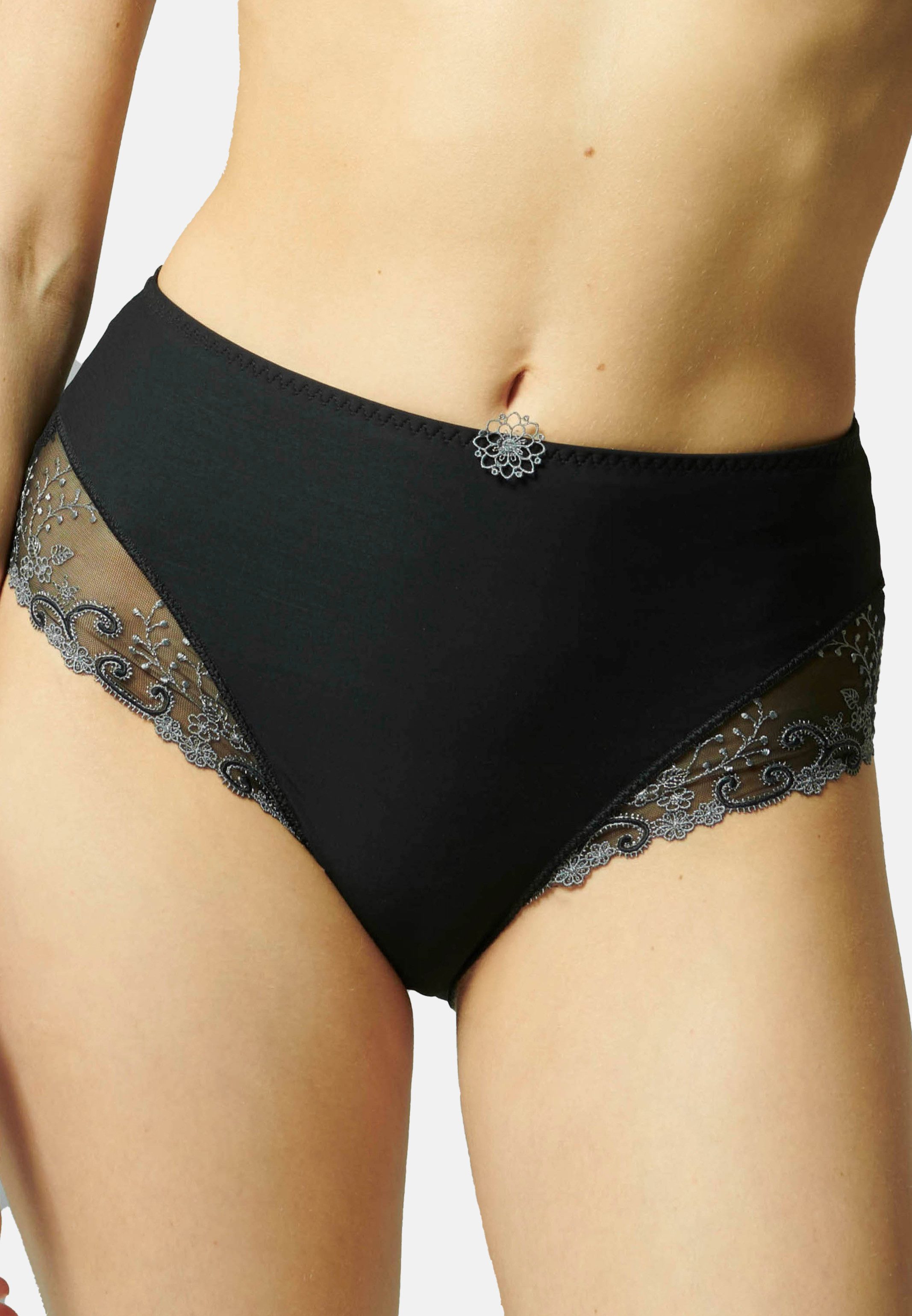 SIMONE PERELE Taillenslip Délice (1-St) Taillen Slip - Atmungsaktiv - Zarte Stickerei auf transparentem Tüll