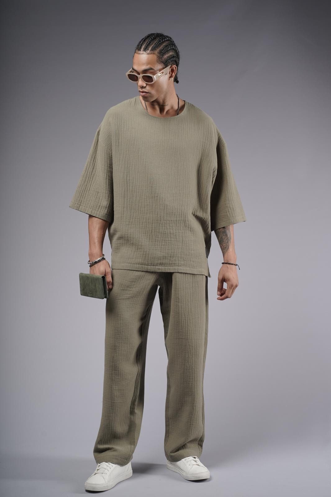 Denim Distriqt Freizeitanzug Feiner Leinen Oversized günstig online kaufen