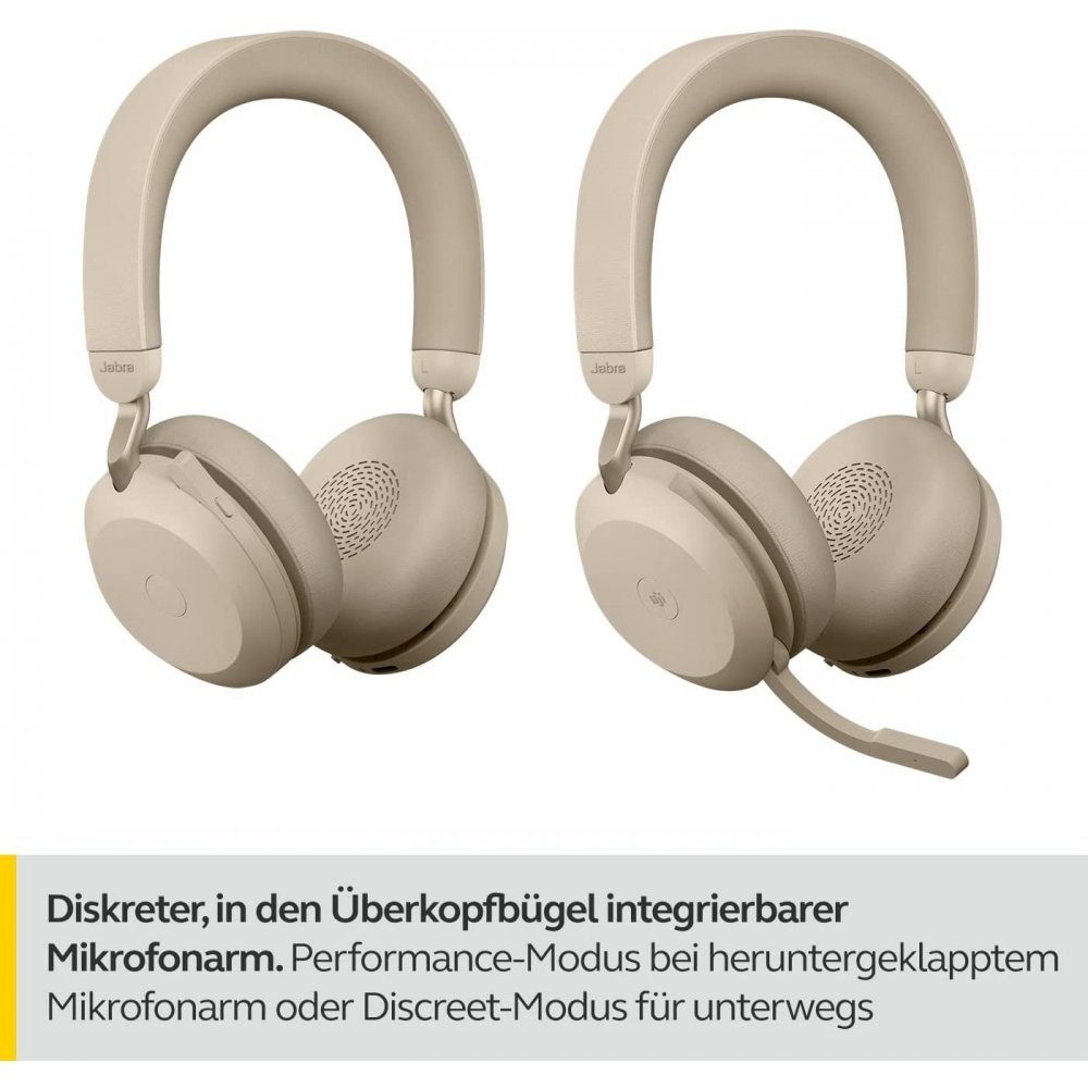75 Kopfhörer Over-Ear-Headset - Link beige Jabra Evolve2 -