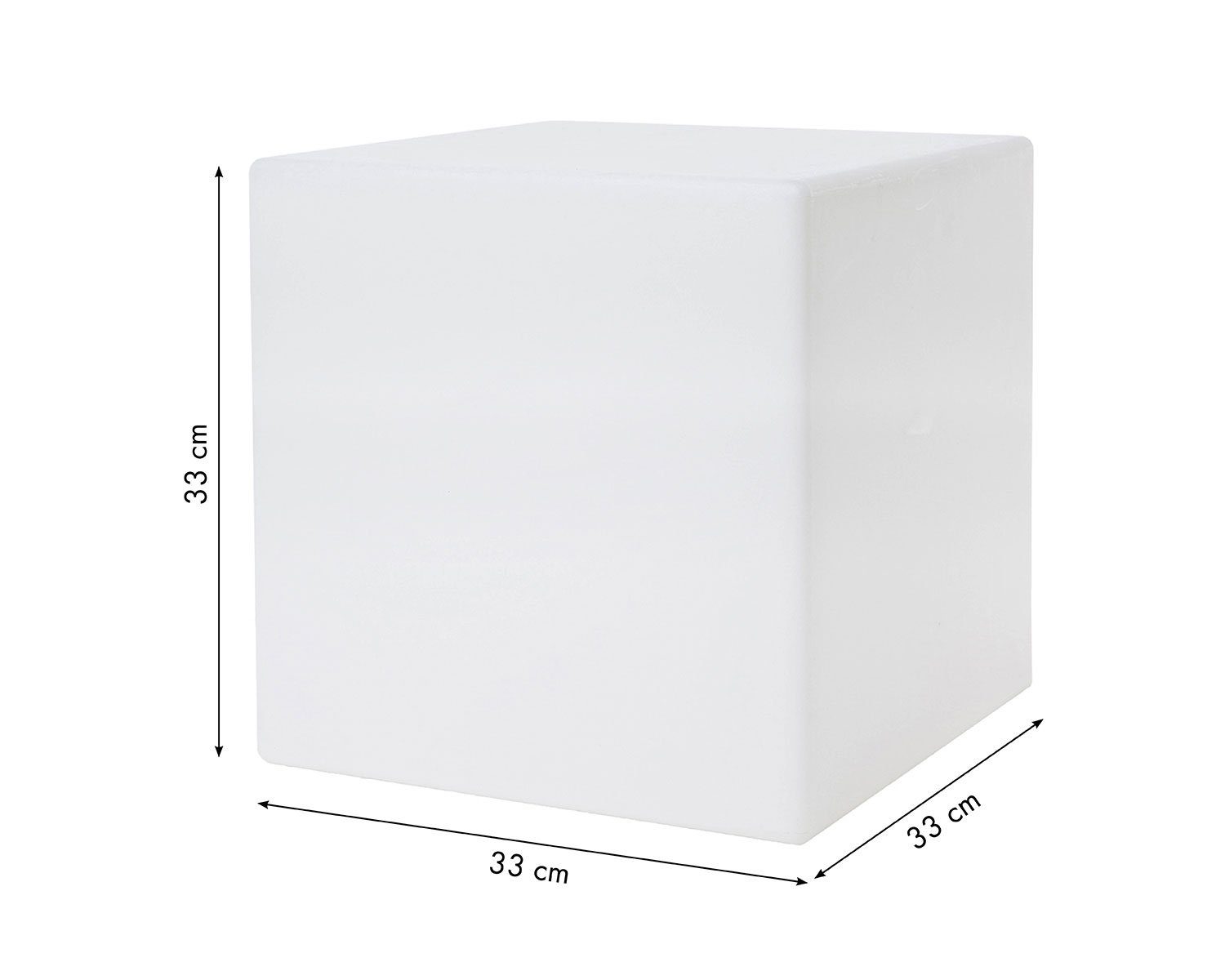 Cube, In- wechselbar, für anthrazit Würfel Shining WW, seasons Warmweiß, design LED 33 LED Outdoor 8 LED und cm