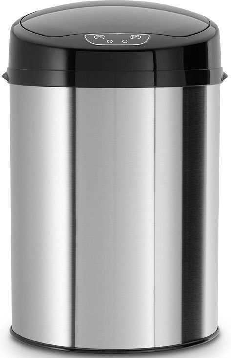 Korpus 9 aus Fassungsvermögen Liter INOX Infrarot-Sensor, BRUSHED, Mülleimer ECHTWERK Edelstahl, silberfarben