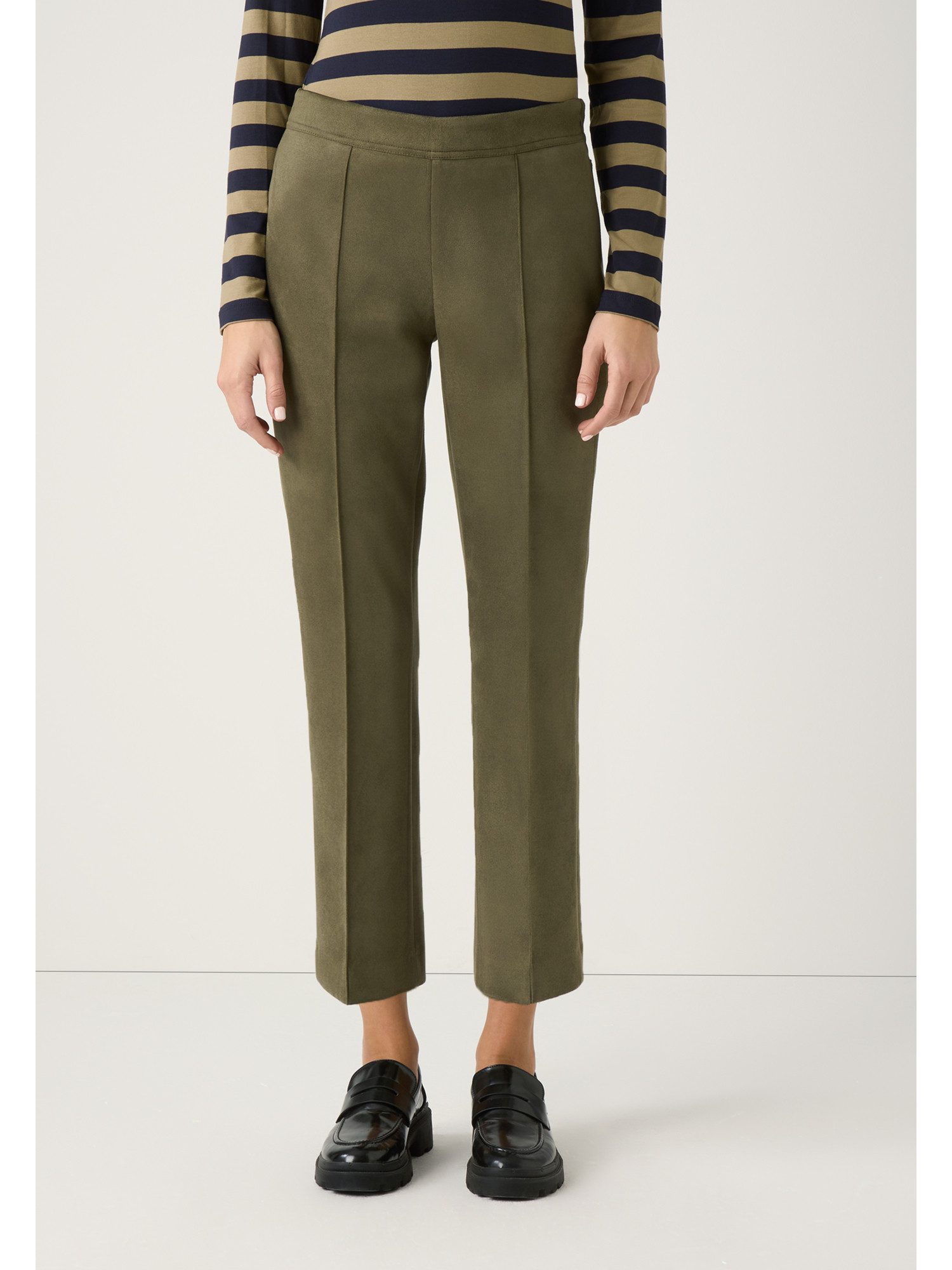 MORE&MORE Stoffhose softe, 7/8 Wildleder-Optik-Hose günstig online kaufen