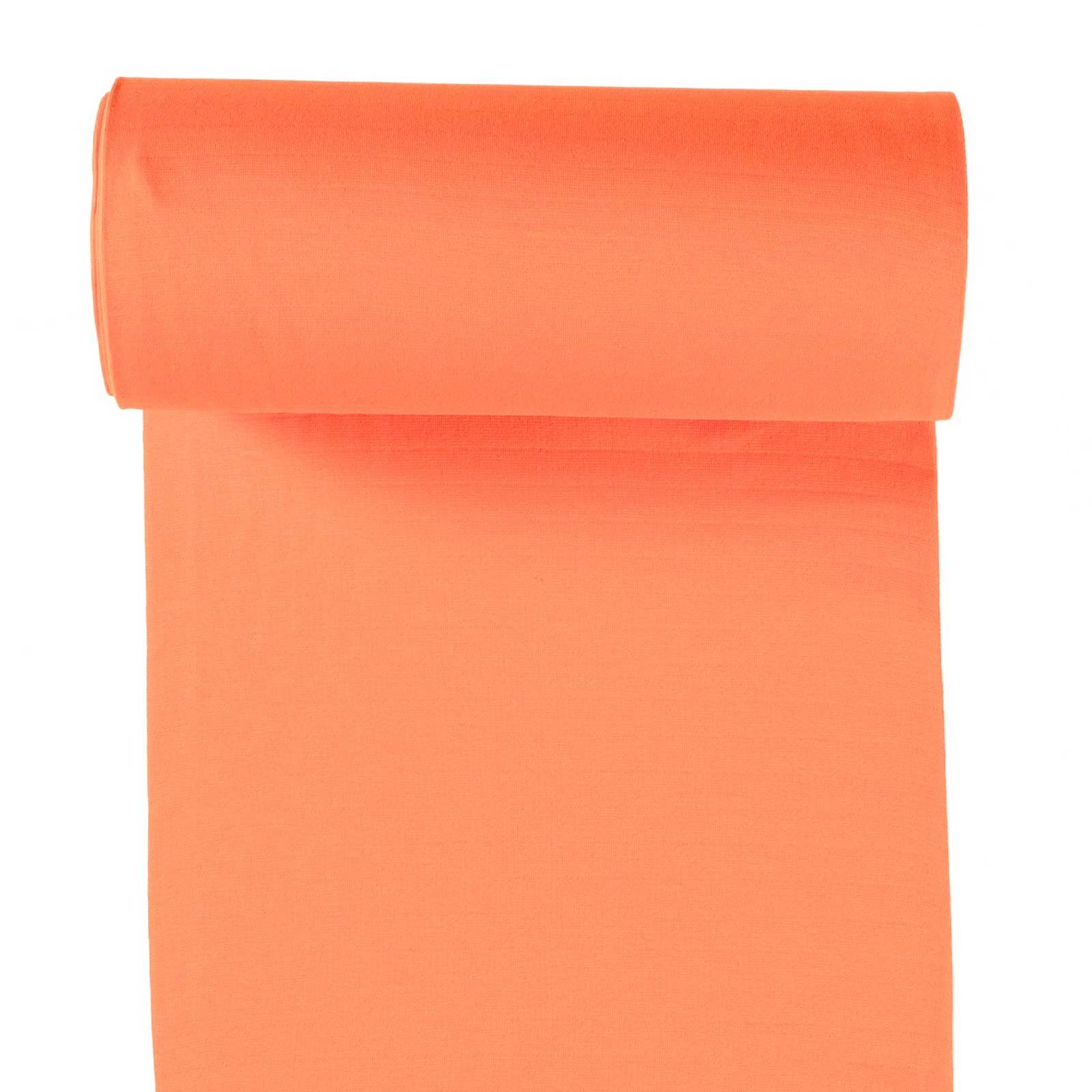 maDDma Stoff Bündchenstoffpaket Gesamtlänge 10m Uni 35/70cm Schlauchware Jersey, lachsfarben