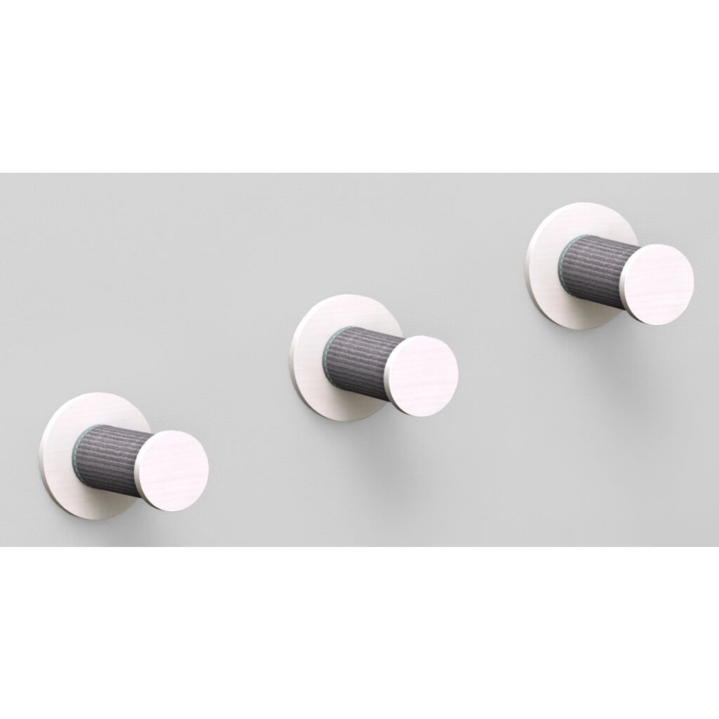 TRIXIE Katzen-Kletterwand Wand-Set 3 - weiß/grau - 3 × ø 18 × 22 cm