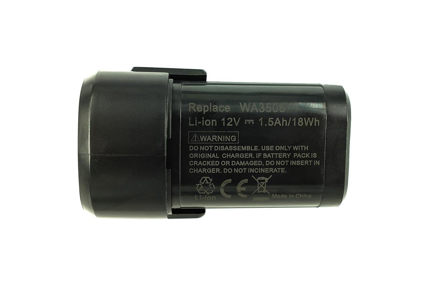 1500 WA3503 WA3509 PowerSmart WA3505 WA35O9 WA35O3 1500mAh für 12V Ersatzakku WORX mAh Akku