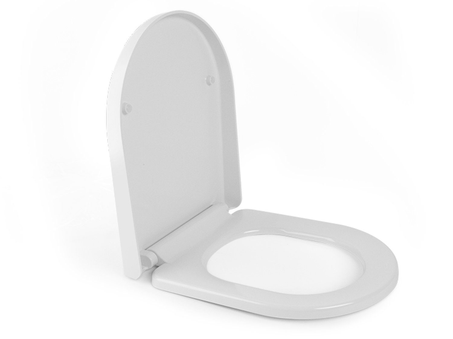 Aqua Bagno WC-Sitz Aqua Bagno ZERO WC-Sitz D-FORM mit Absenkautomatik aus Duroplast