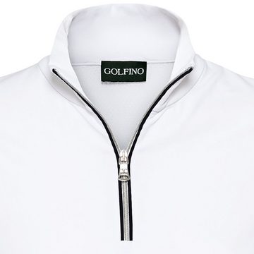 GOLFINO Trainingspullover Golfino Perfect Round Mesh Sleeves Pullover Optic White