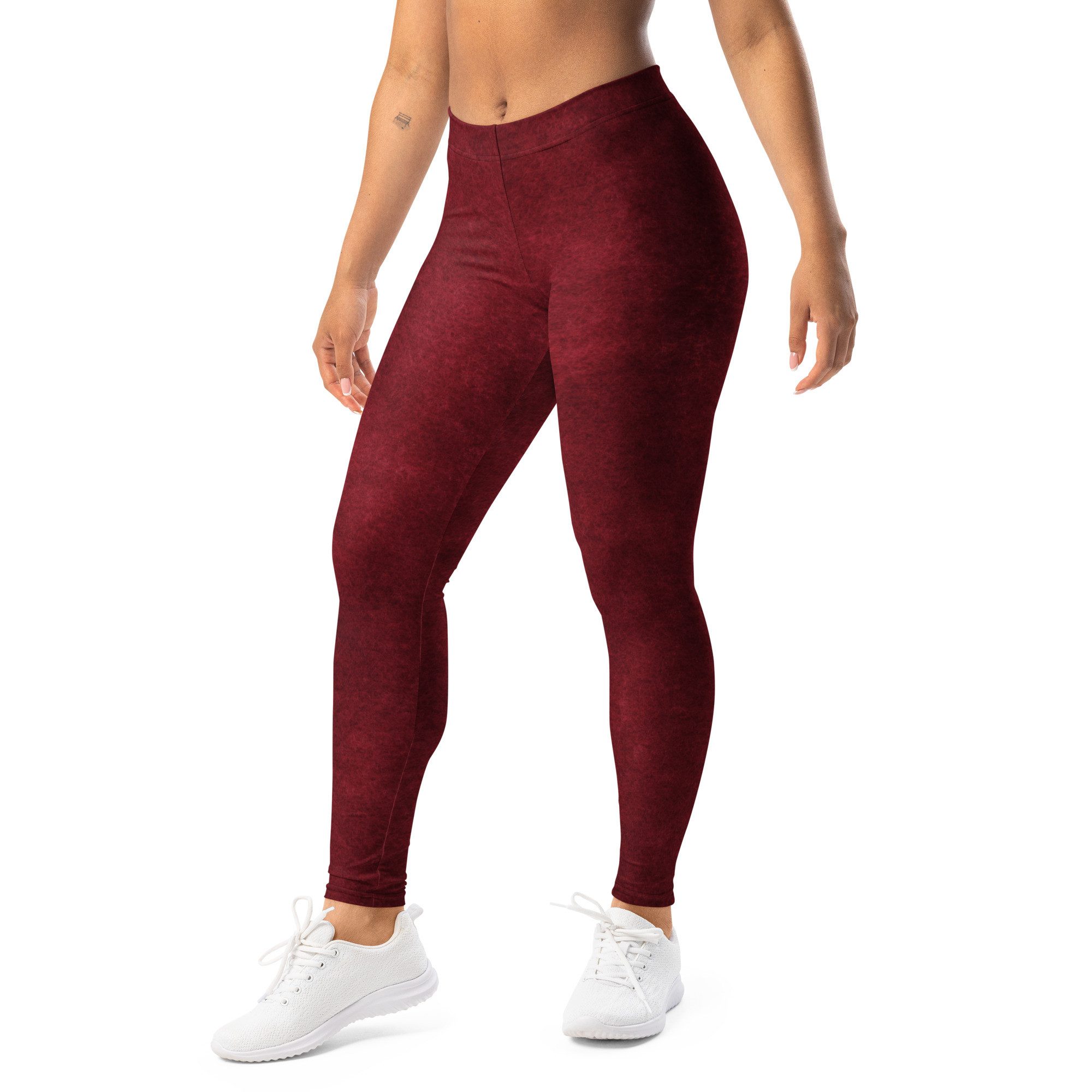 DECALVIBES Funktionsleggings Damen Leggings Basic Lava Red Blickdicht, 4-Wege-Stretch, elastischer Bund, weiches Material