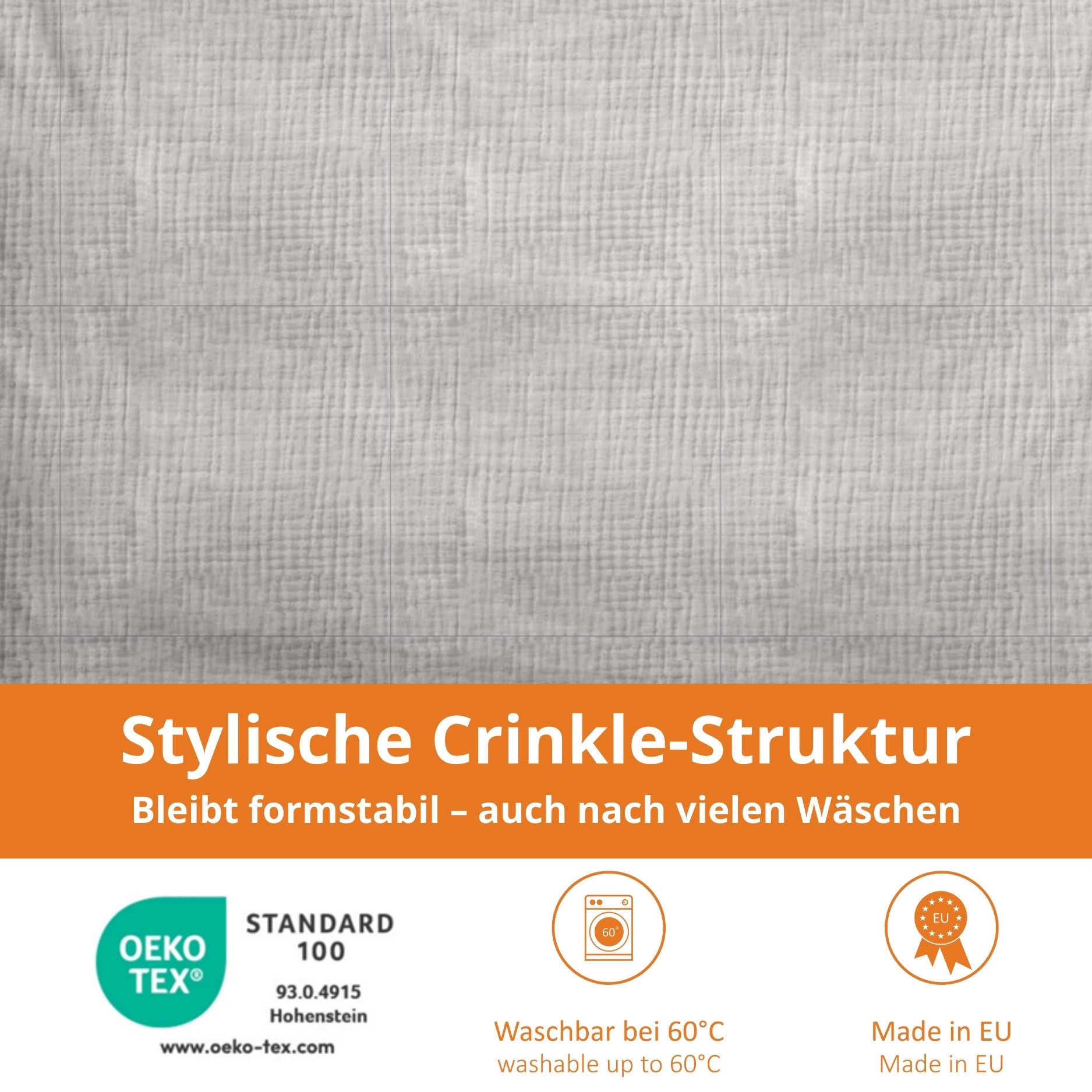 sleepling Bettwäsche Musselin Bettbezug, Musselin, natürlicher Knitter-Look – Bild 4 von 5