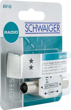 Schwaiger ASV43 531 TV-Adapter IEC Stecker zu IEC Buchse, für Kabel- und Antennenanlagen