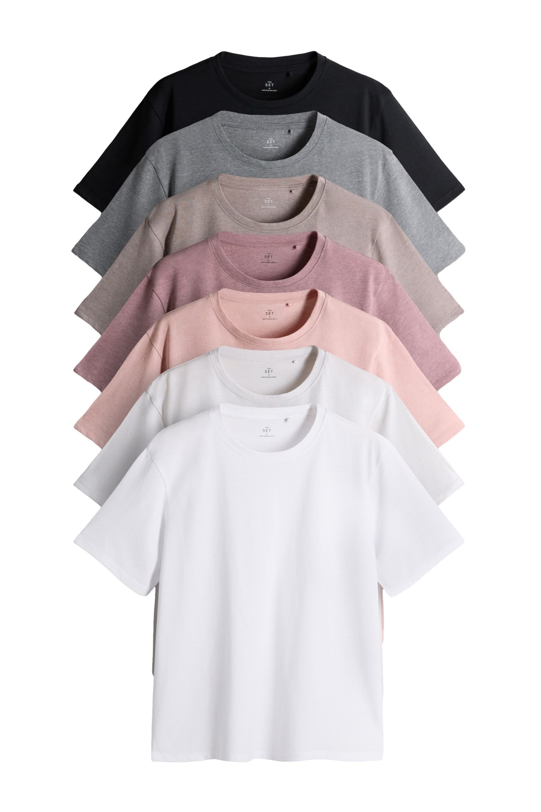 The Set T-Shirt 7er-Pack The Set Essential T-Shirts (7-tlg) günstig online kaufen