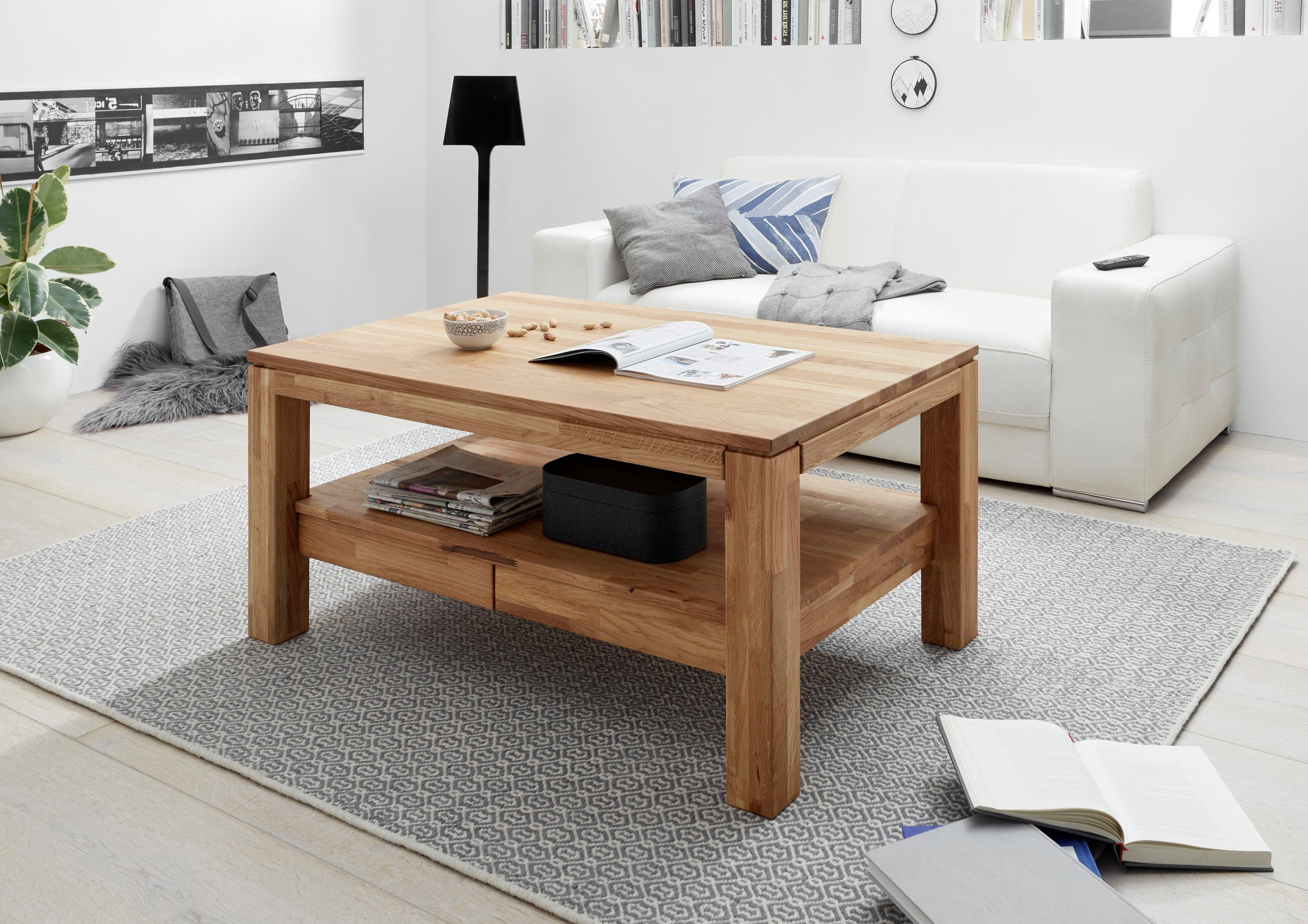 MCA furniture Couchtisch, Couchtisch Massivholz mit Schubladen online  kaufen | OTTO
