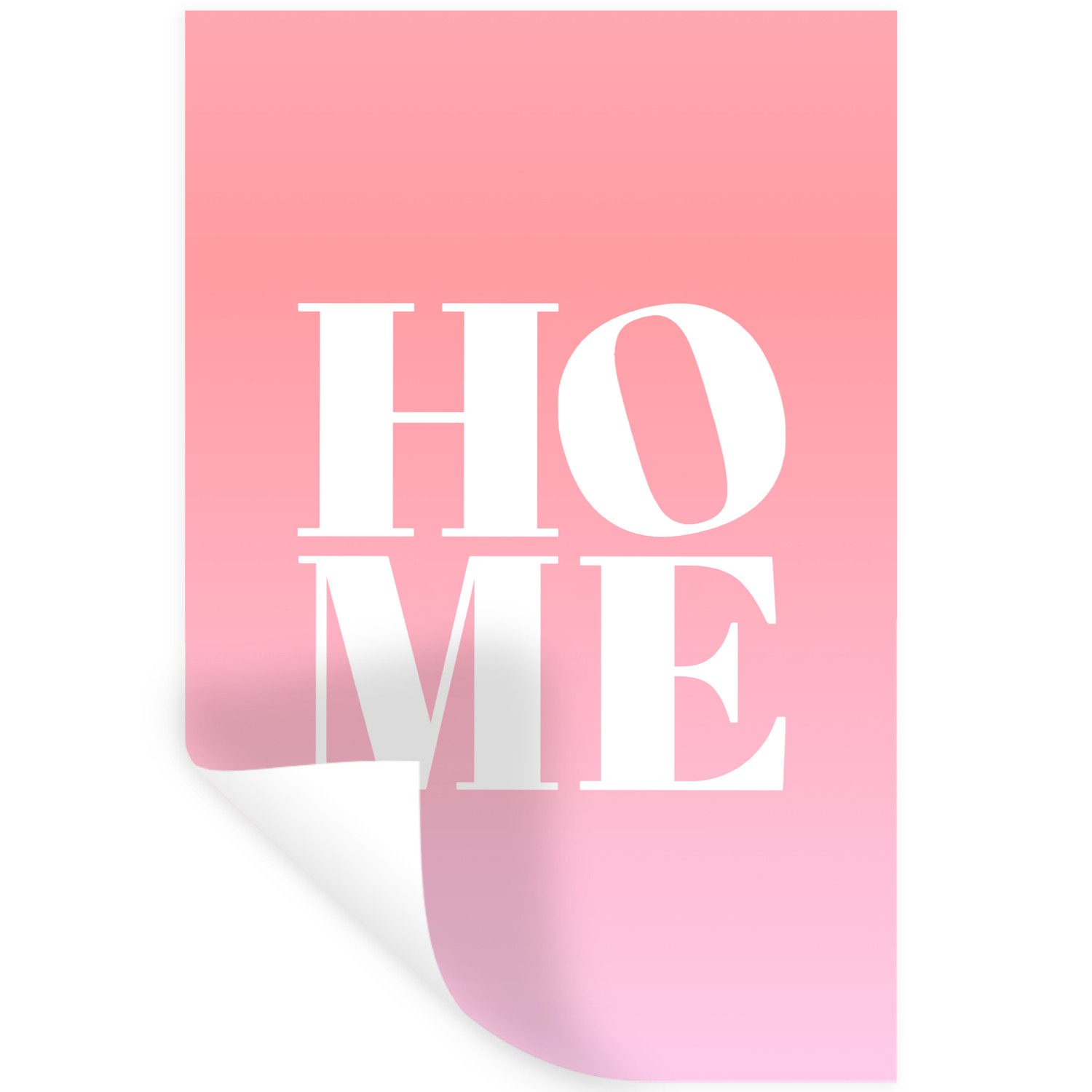 MuchoWow Wandsticker Startseite - Buchstaben - Groß - Rosa (1 St), Wanddeko, Aufkleber, Wandtattoo, 80x120 cm