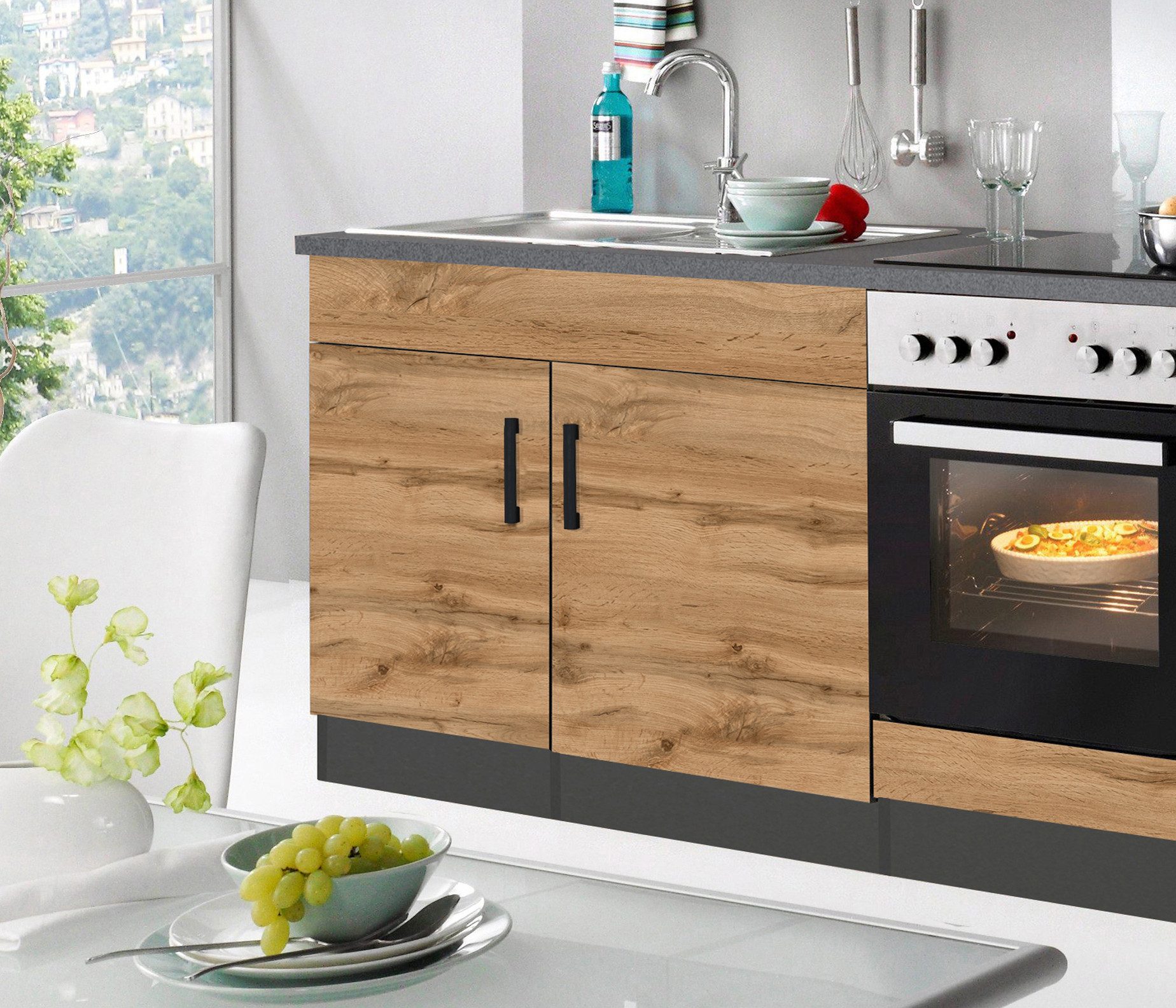 KOCHSTATION Spülenschrank KS-Toronto, Breite 100 cm – Bild 2 von 5