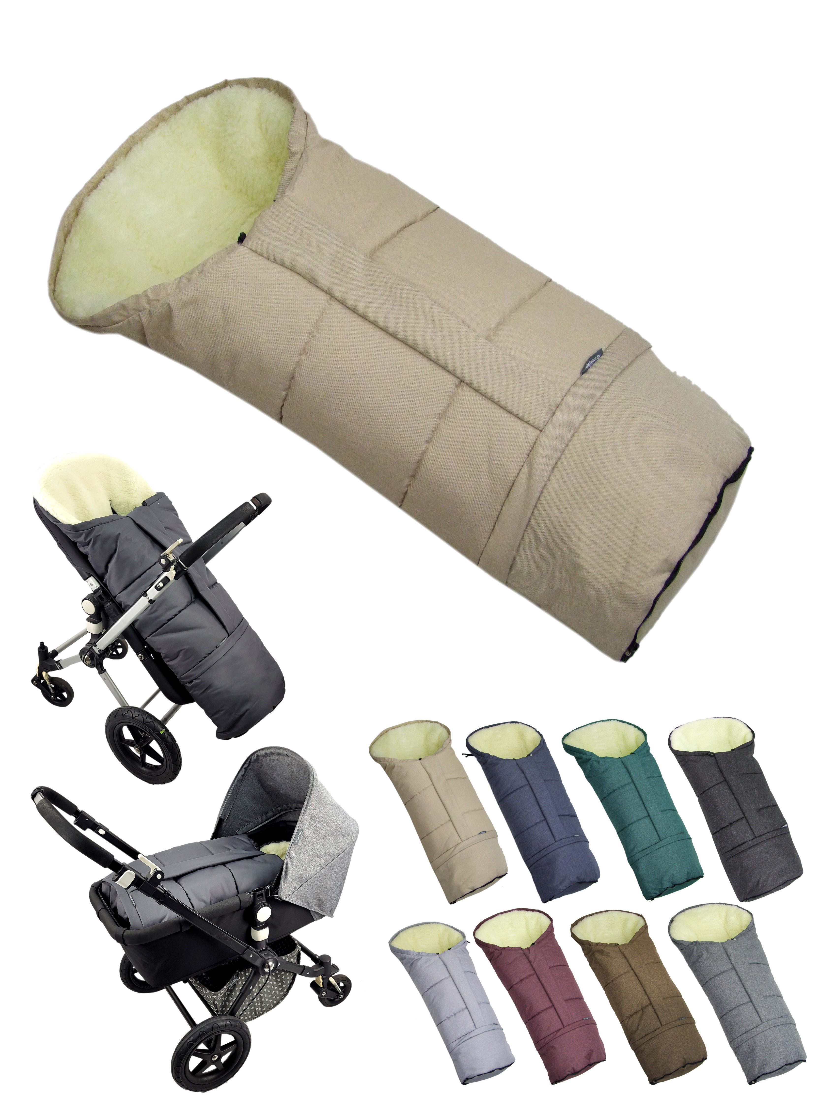 BambiniWelt by Rafael K. Fußsack Winterfußsack Fußsack für Kinderwagen Buggy mumienform Wolle MELIERT, universal für Kinderwagen, Buggy, Jogger, Schlitten