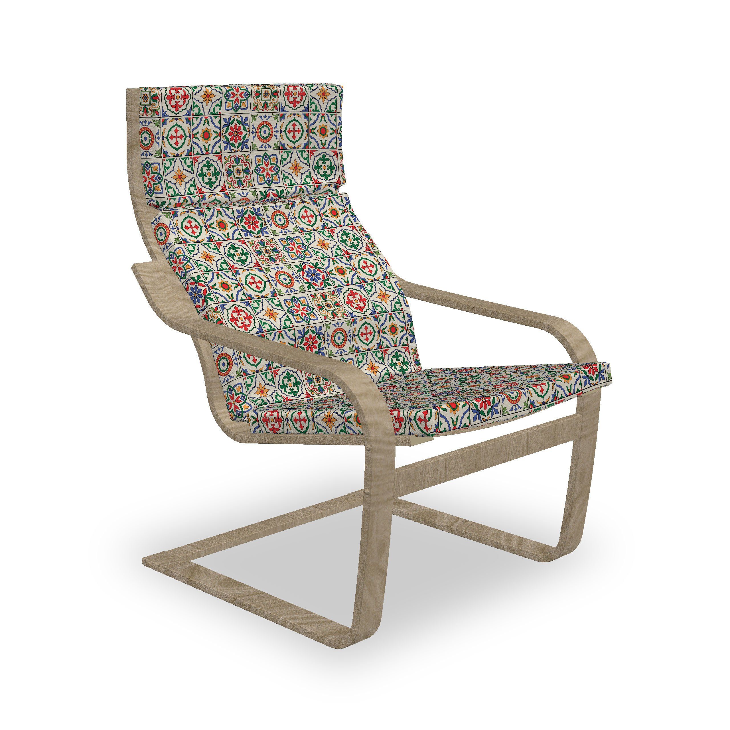 Stuhlkissen und Reißverschluss, marokkanisch mit Abakuhaus Blatt Hakenschlaufe Dekorative mit abstrakte Stuhlkissen Sitzkissen