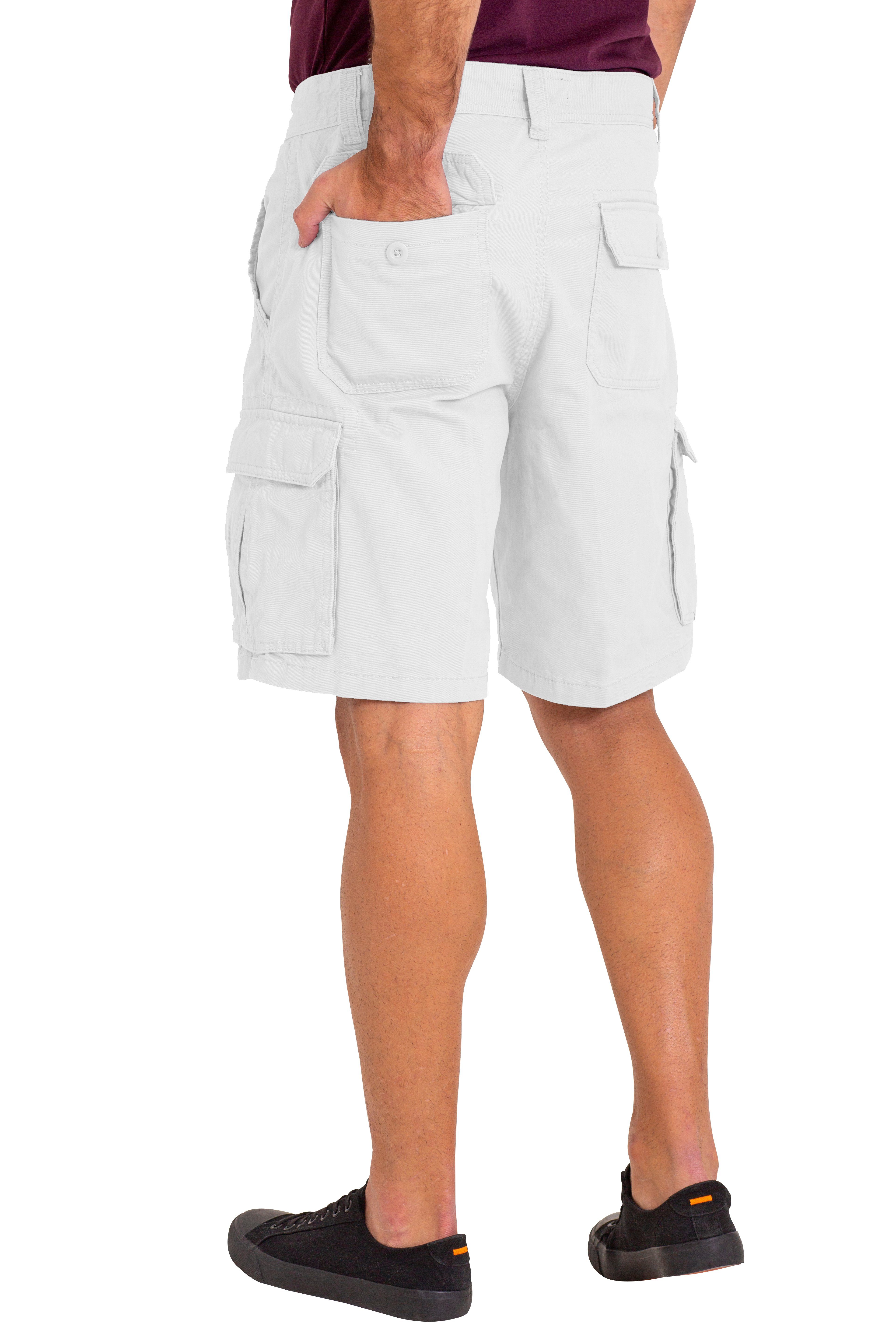 BlauerHafen Cargoshorts Herren Premium Cargo Shorts 100% Baumwolle 6 Taschen Sommer Halbhose