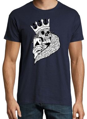 Youth Designz T-Shirt Skelett Ass Poker Herren Shirt mit trendigem Frontprint