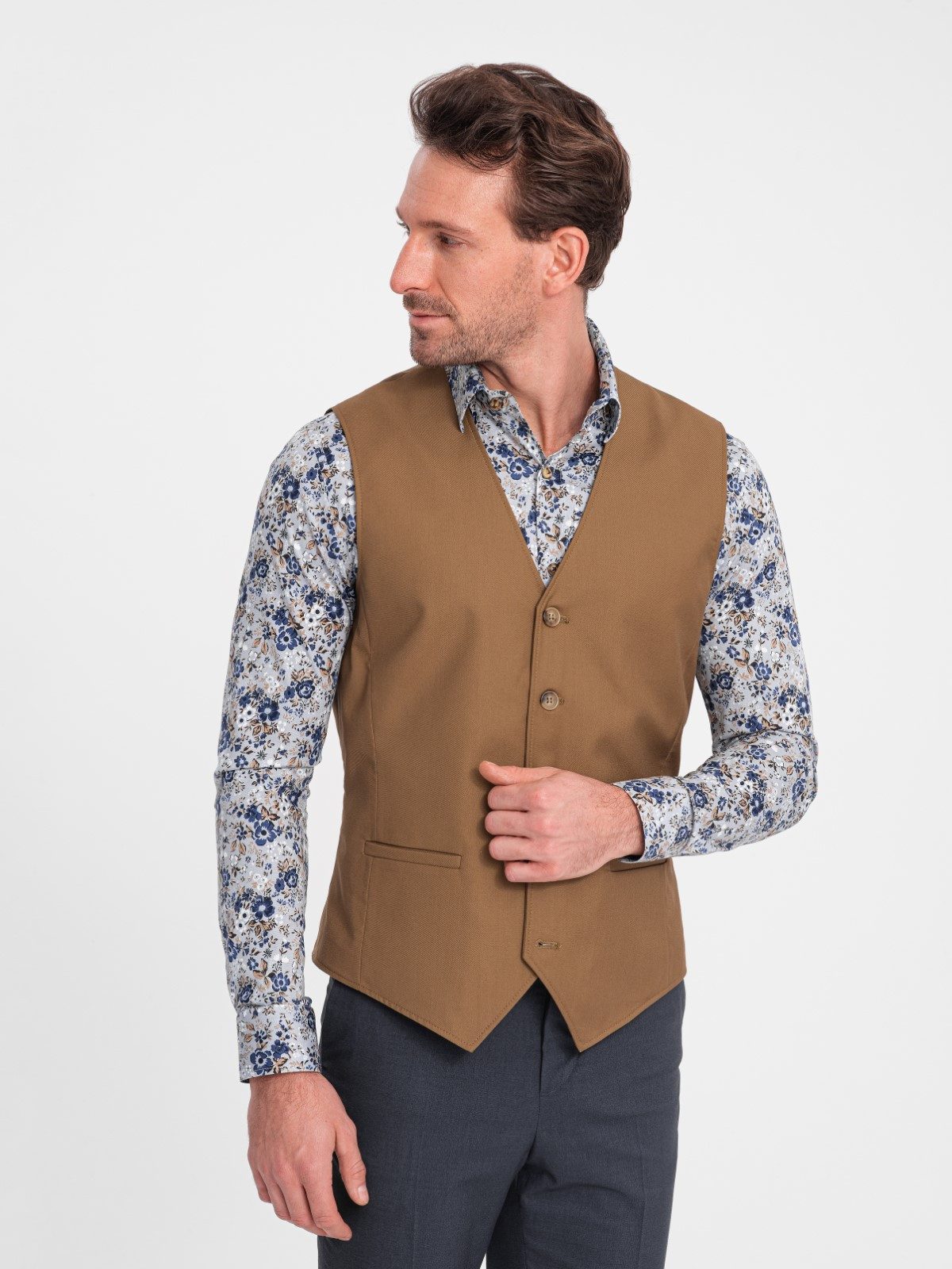 OMBRE Anzugweste Herren Anzugweste ohne Revers günstig online kaufen