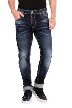 Cipo & Baxx Slim-fit-Jeans im Washed-Look in Straight Fit