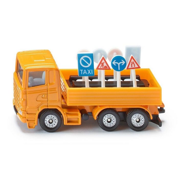 Siku Spielzeug-Auto LKW mit Verkehrszeichen Siku