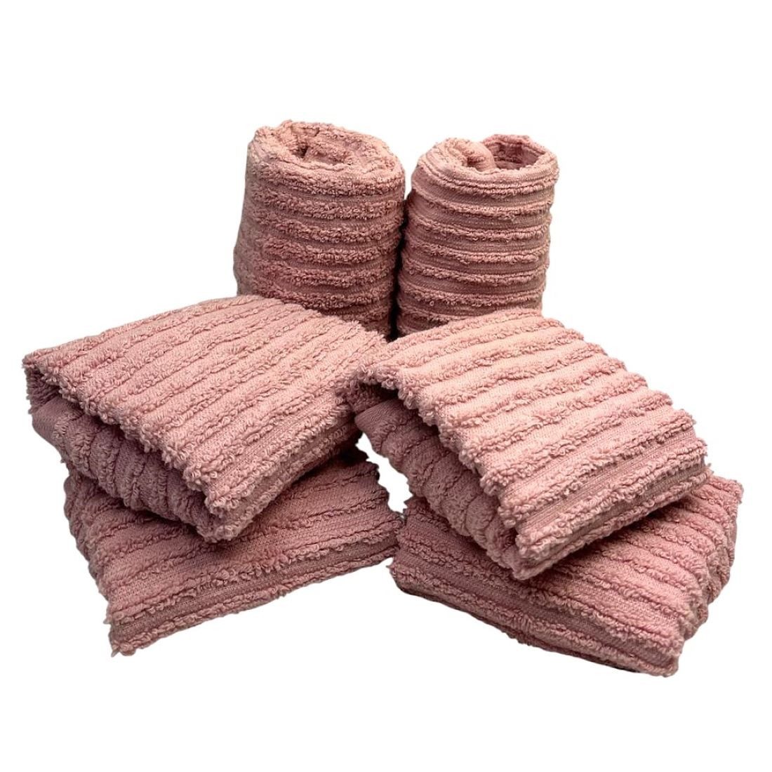 VINNEMEIER GmbH Textil- und Schuhimport Handtuch Set 2 x Gästehandtuch mit 4 x Seiflappen, (Spar-Set), atmungsaktiv