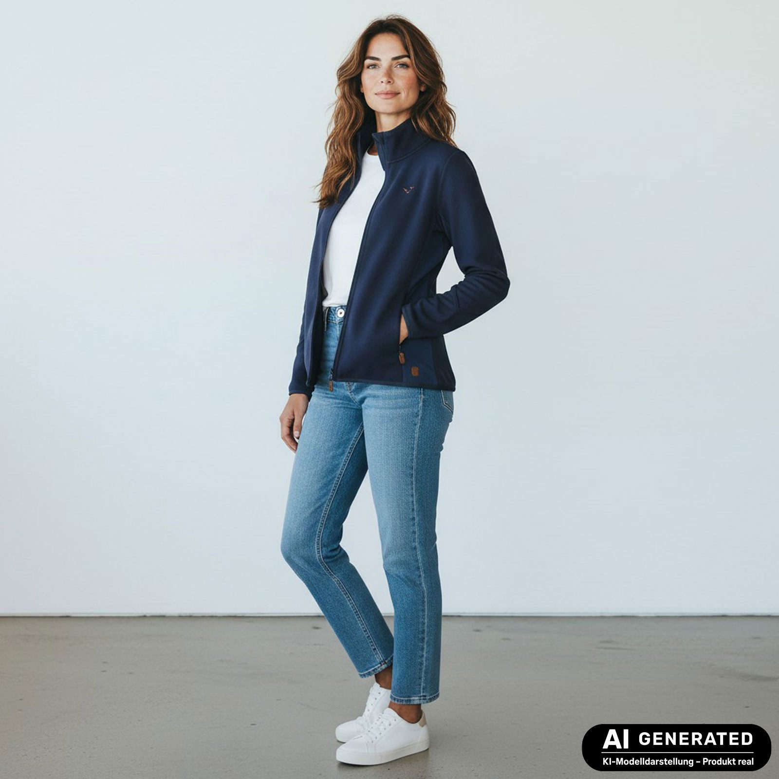 modAS Softshelljacke 40514 Damen Hybridjacke mit Stehkragen - Jacke mit maritimen Details – Bild 3 von 5