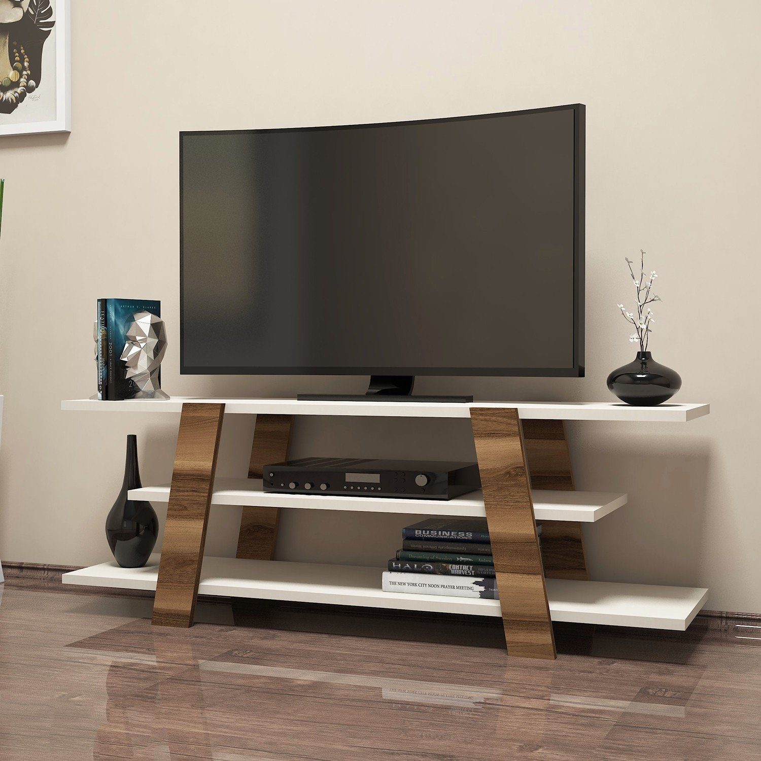 Skye Decor TV-Schrank Schränke, 42x120x33,6 cm, 100% Melaminbeschichtete Partikelplatte | TV-Schränke