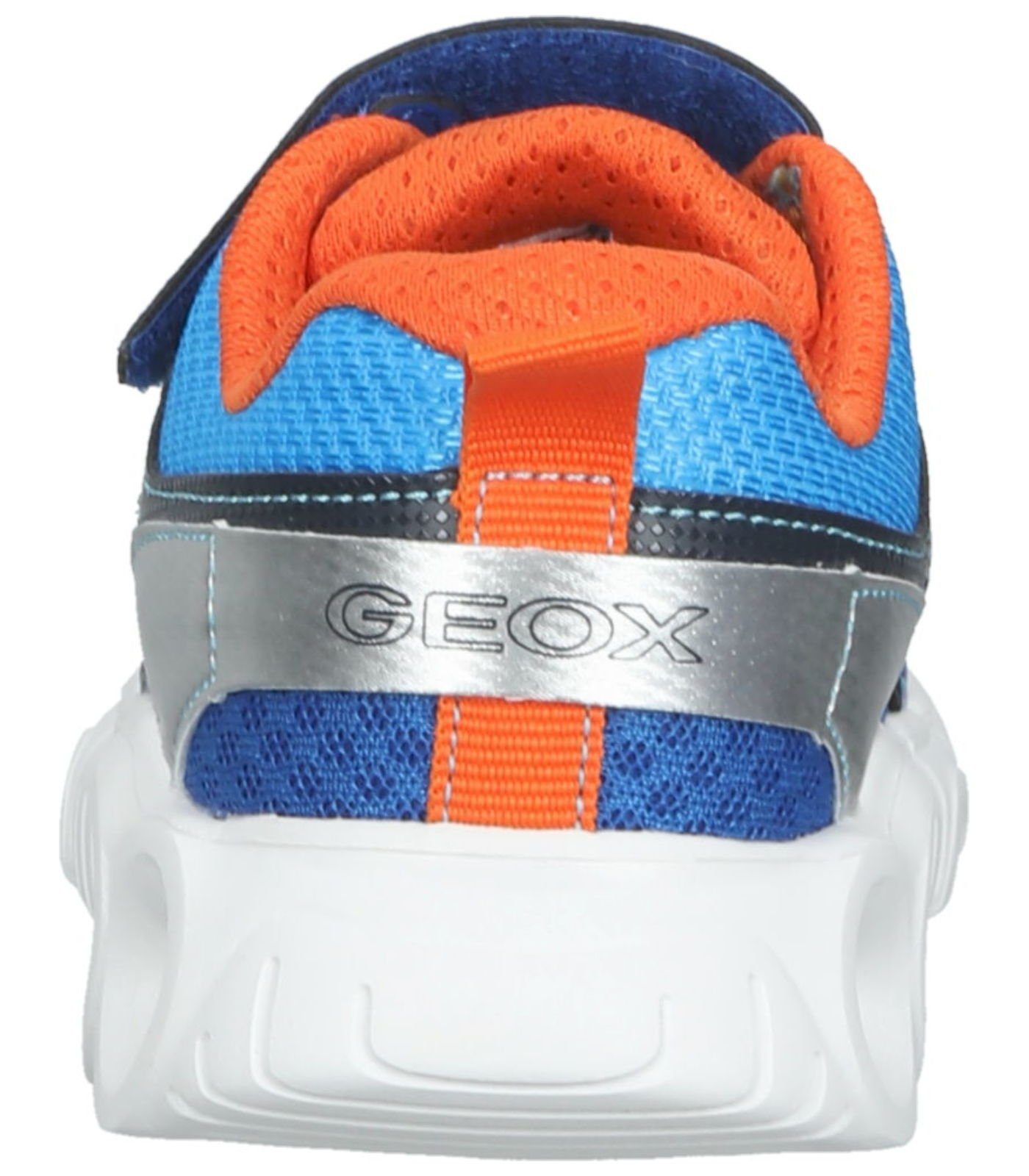 Sneaker Blau Geox Sneaker Lederimitat/Textil (ROYAL/ORANGE)