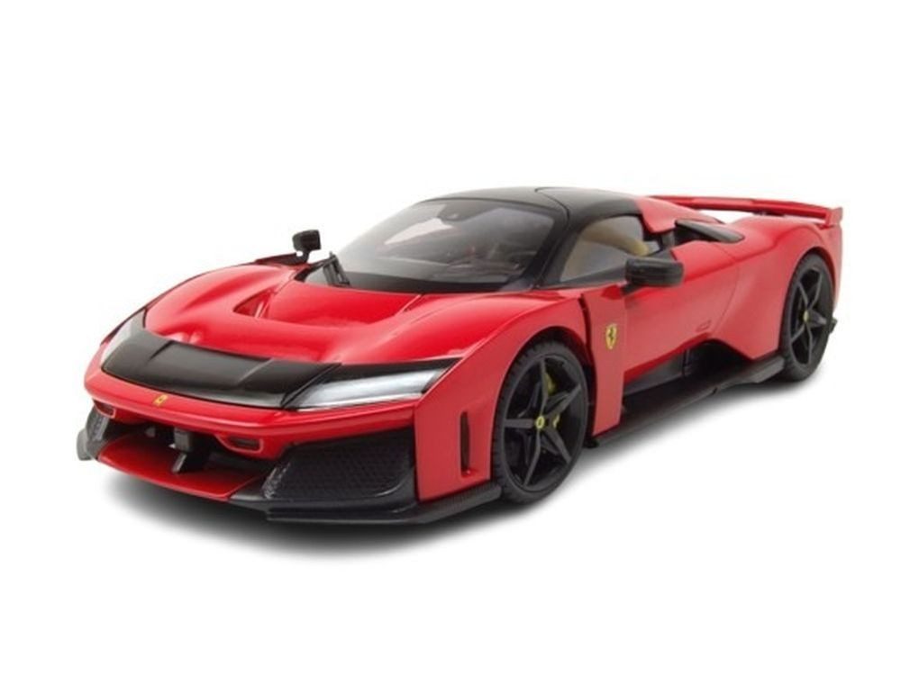 Bburago Modellauto Ferrari F80 2024 rot schwarze Felgen, Maßstab 1:18