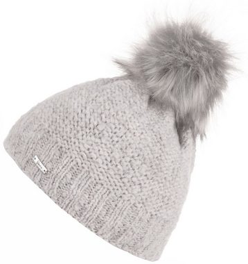 Faera Bommelmütze Wintermütze Damen Mütze Beanie Haube gefüttert Strickmütze