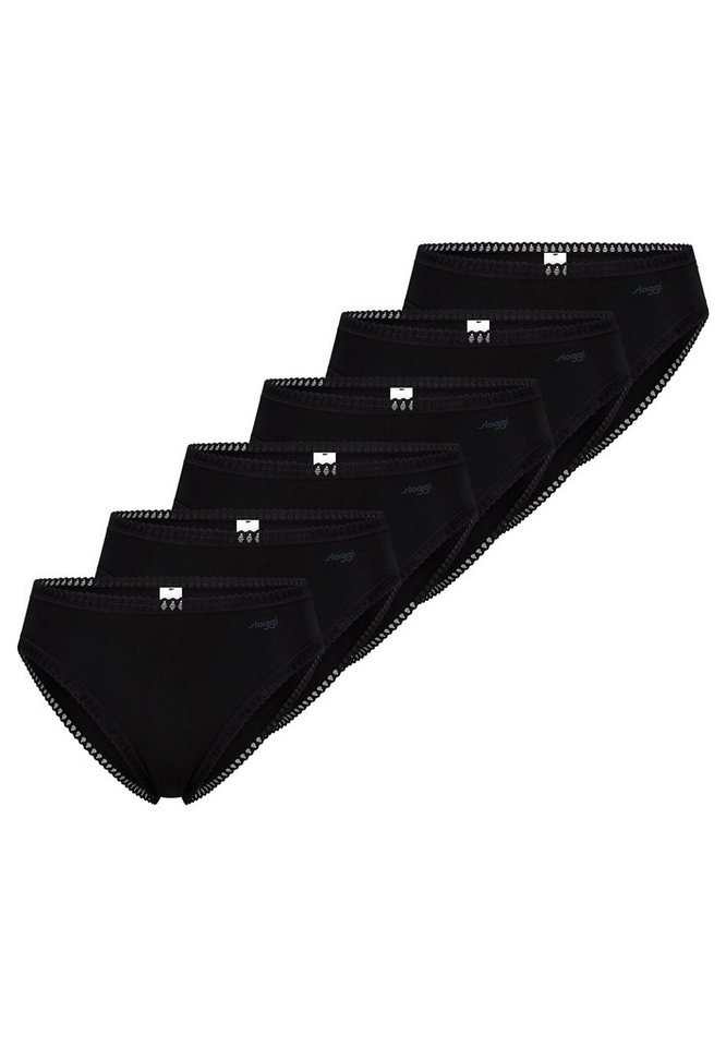 sloggi Midislip 6er Pack GO Crush (Spar-Set, 6-St) Slip - Baumwolle - Atmungsaktiv - Komfortabel und atmungsaktiv