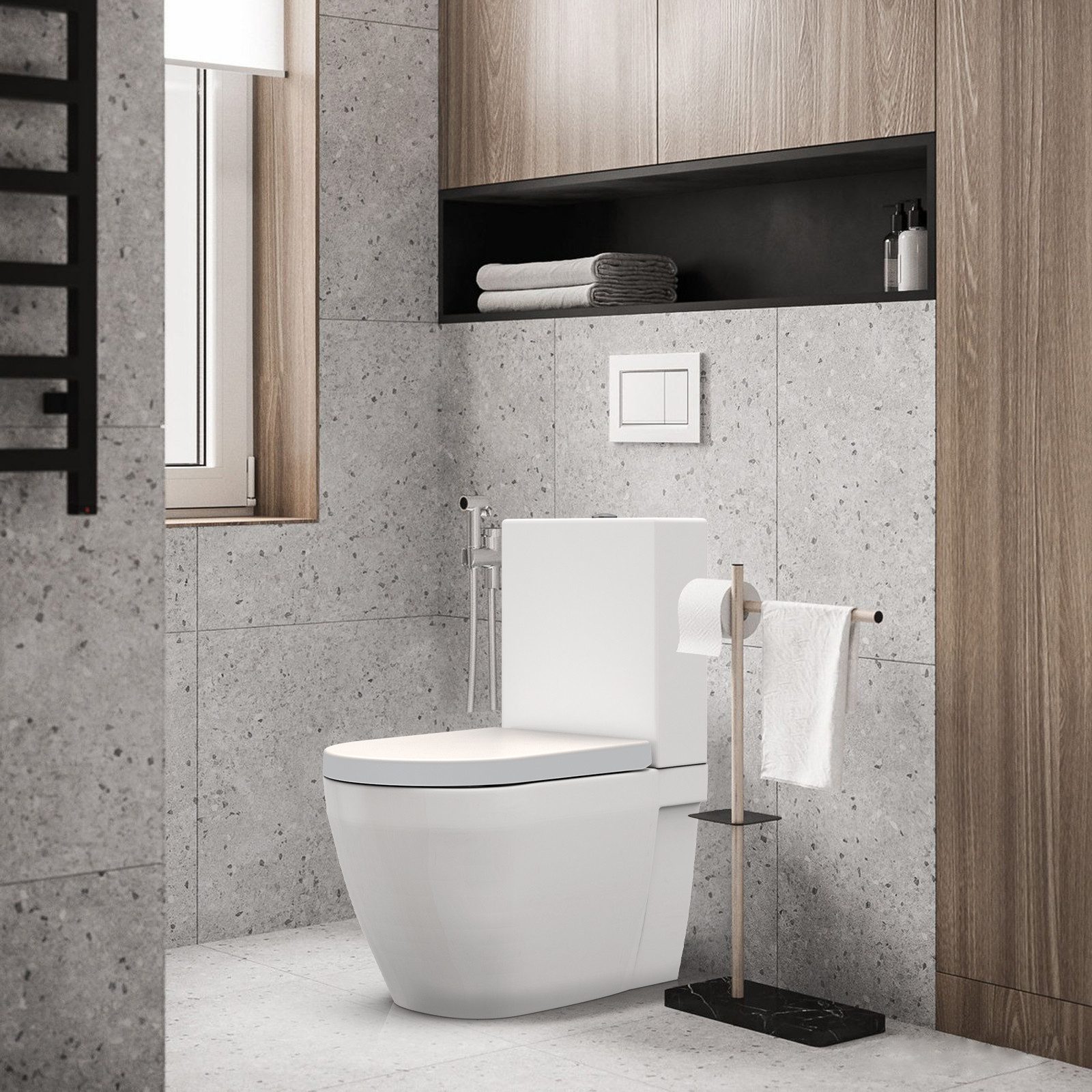 GarveeMore WC-Sitz Toilettendeckel mit Absenkautomatik D-Form günstig online kaufen