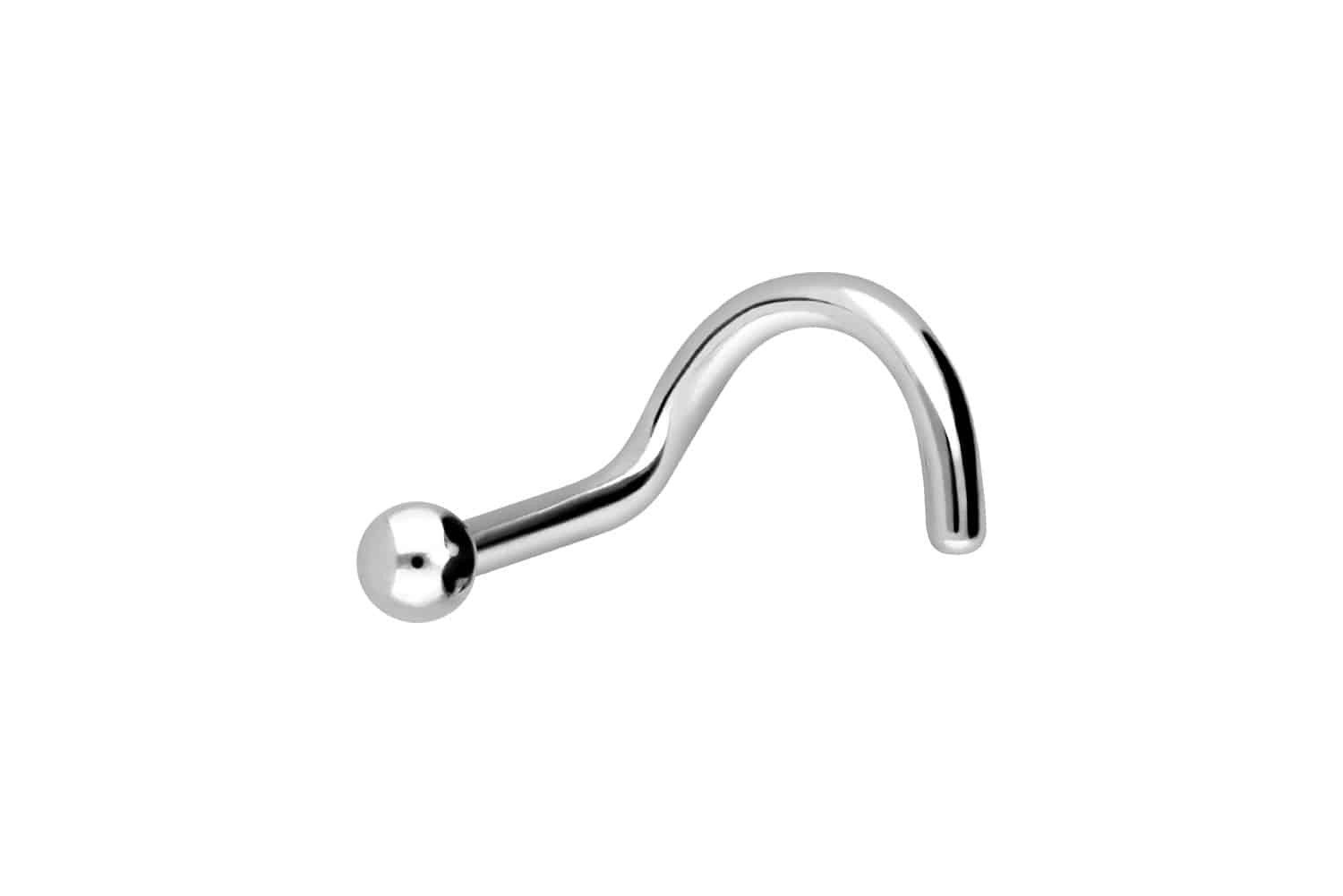 PIERCINGLINE Nasenpiercing Chirurgenstahl Nasenstecker Spirale KUGEL (Nasenstecker, 1-tlg)