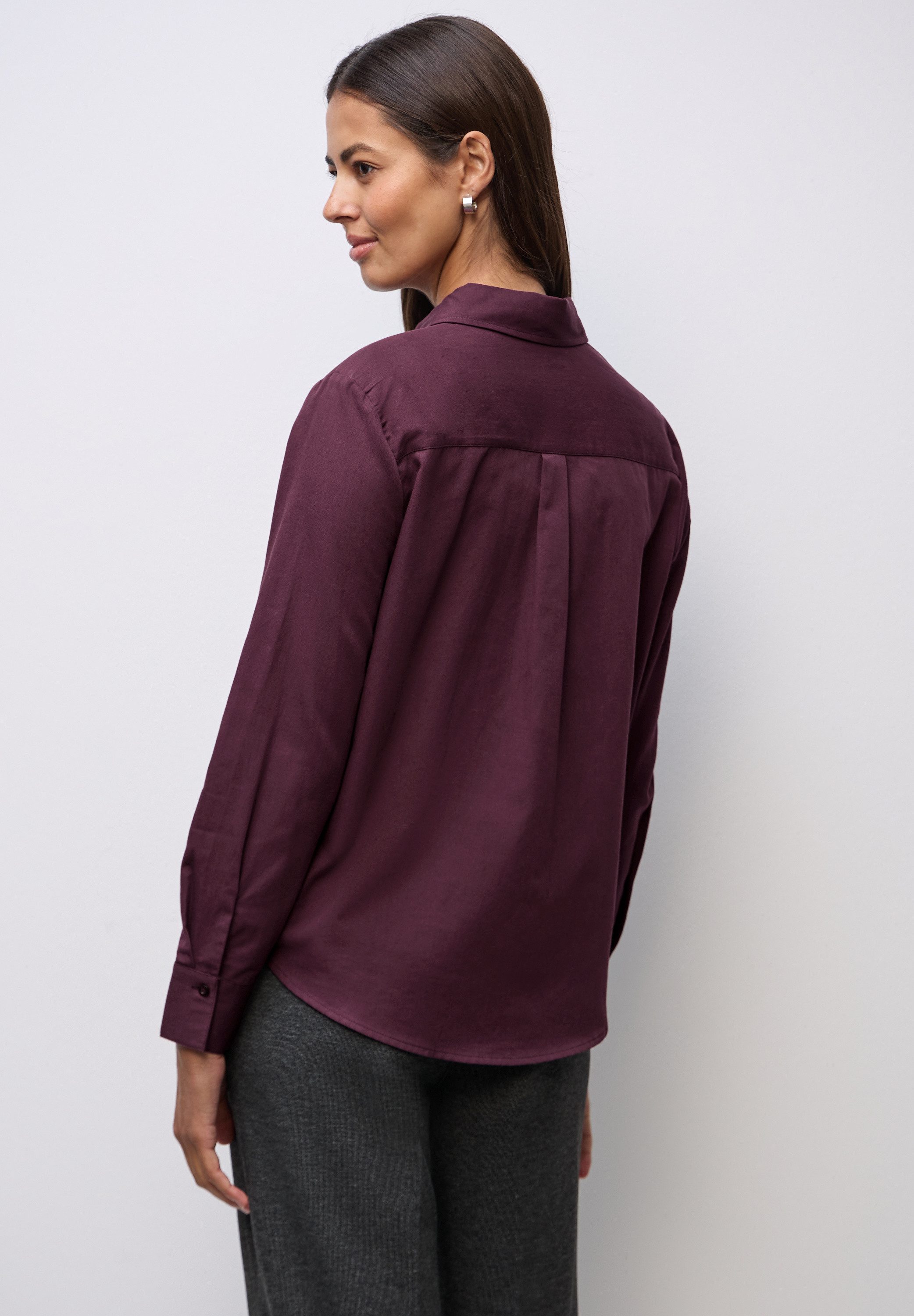 STREET ONE Langarmbluse aus reiner Baumwolle günstig online kaufen