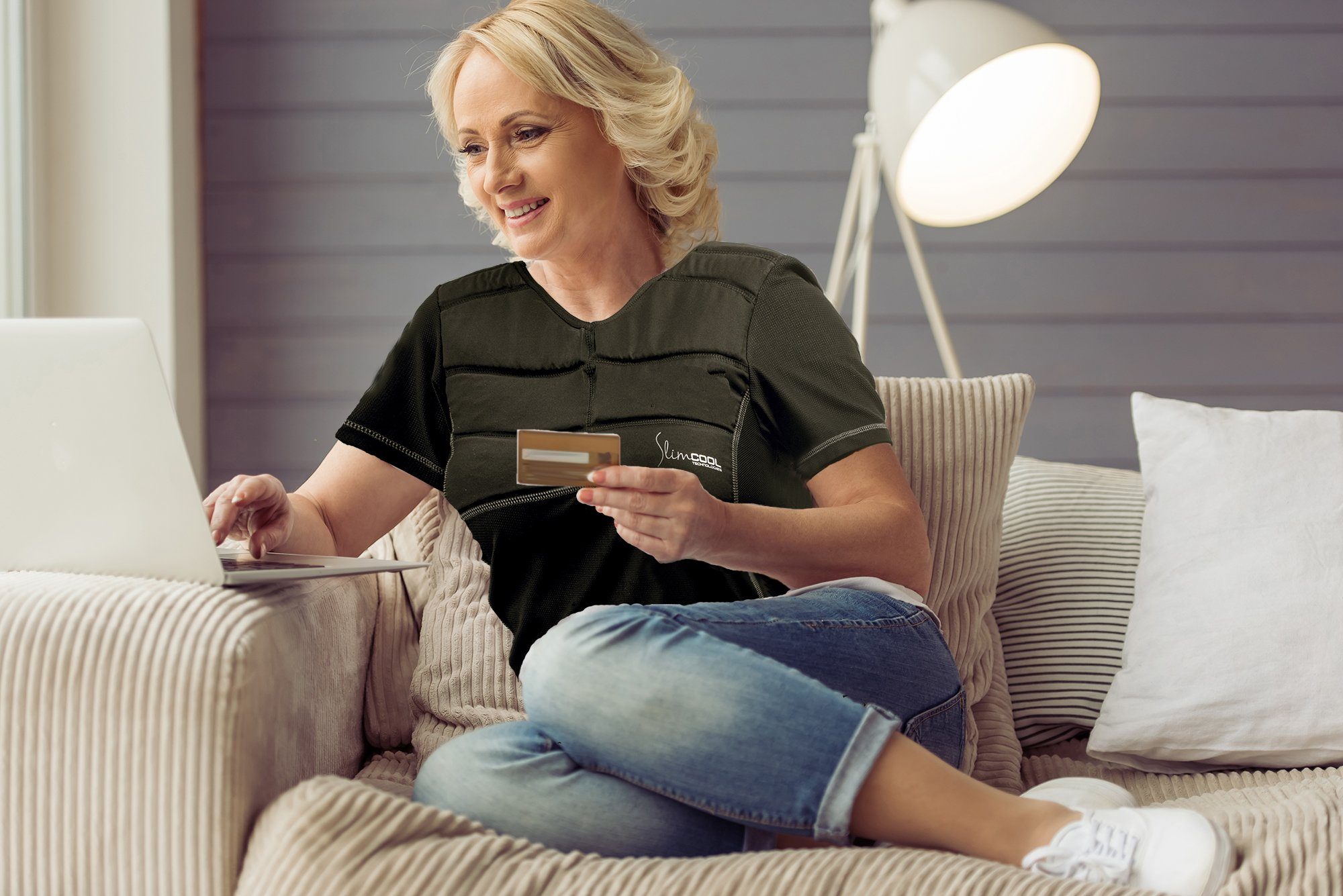 SlimCOOL Shapingtop Abnehmen durch Kühlung, PowerShirt, Cryo Shapewear (aktiviert m. Wasser)