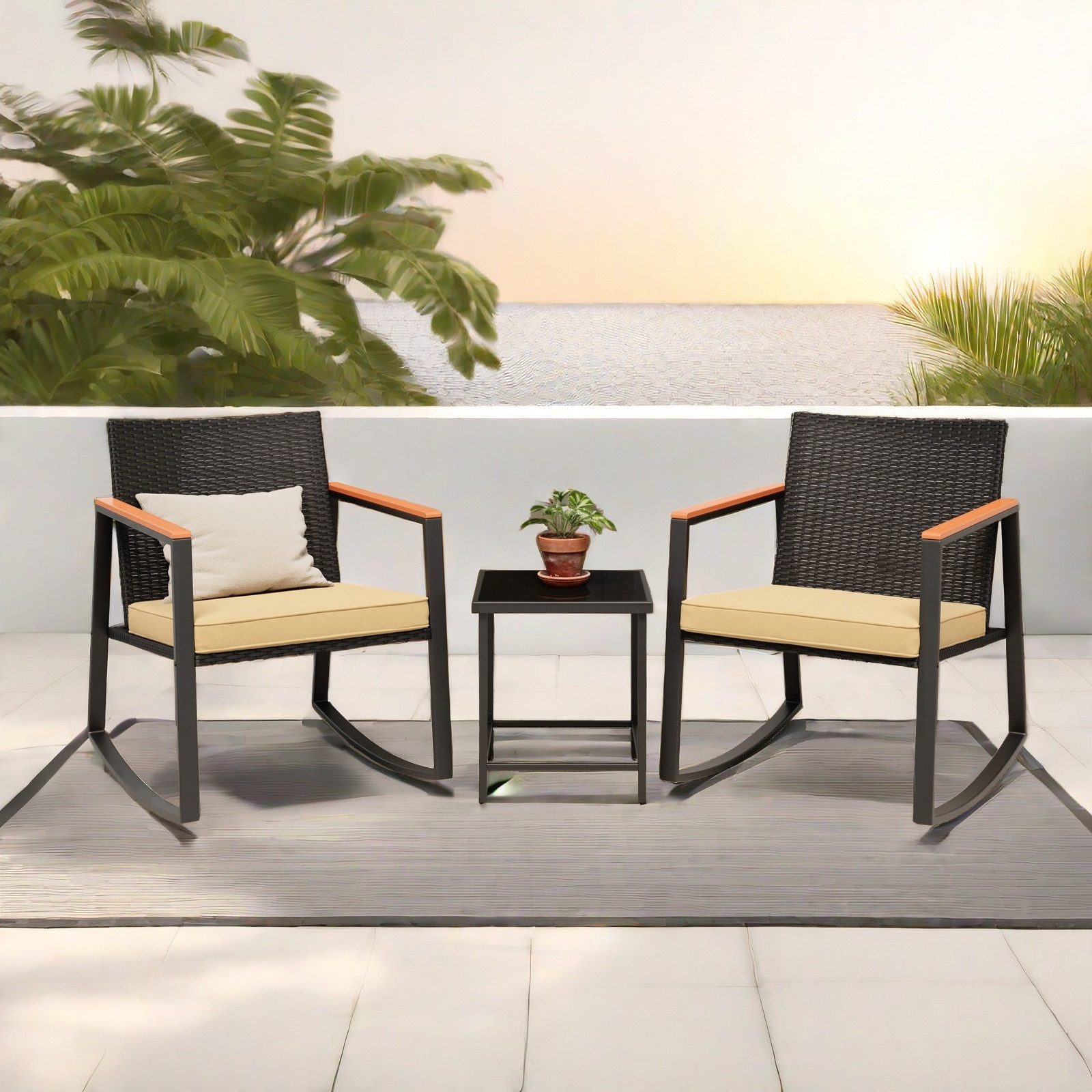 Bealife Balkonset,Gartentisch- und Stuhlset für Entspannung günstig online kaufen