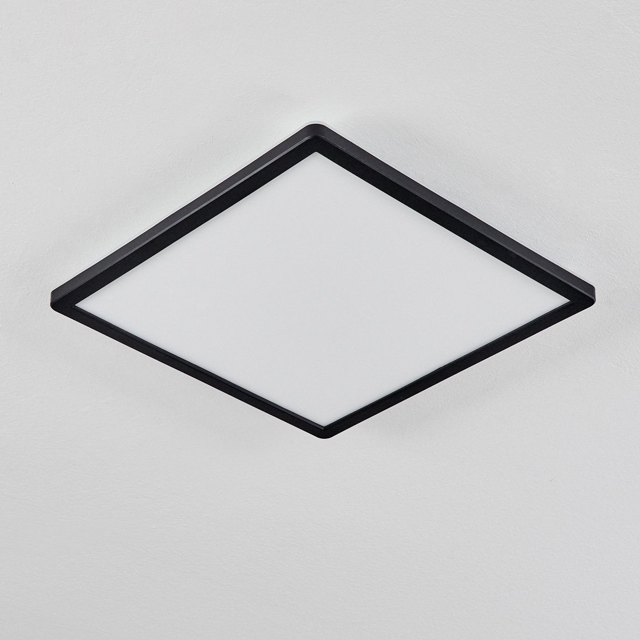 Kunststoff »Breolungi« hofstein Kelvin in aus 6500 moderne Deckenleuchte Schwarz/Weiß, Deckenlampe