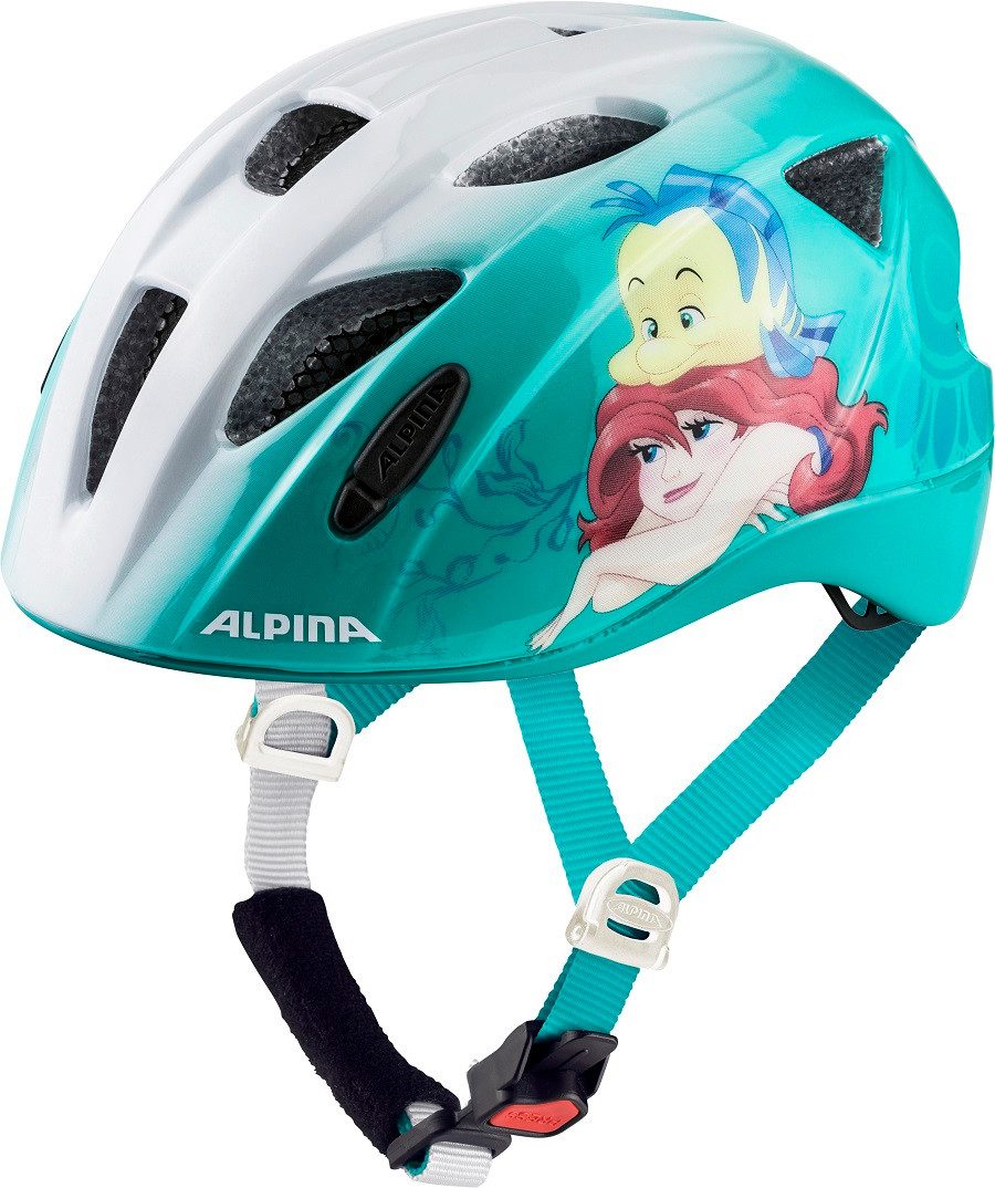 Alpina Fahrradhelm Ximo Disney Ariel weiss/aqua Kinder