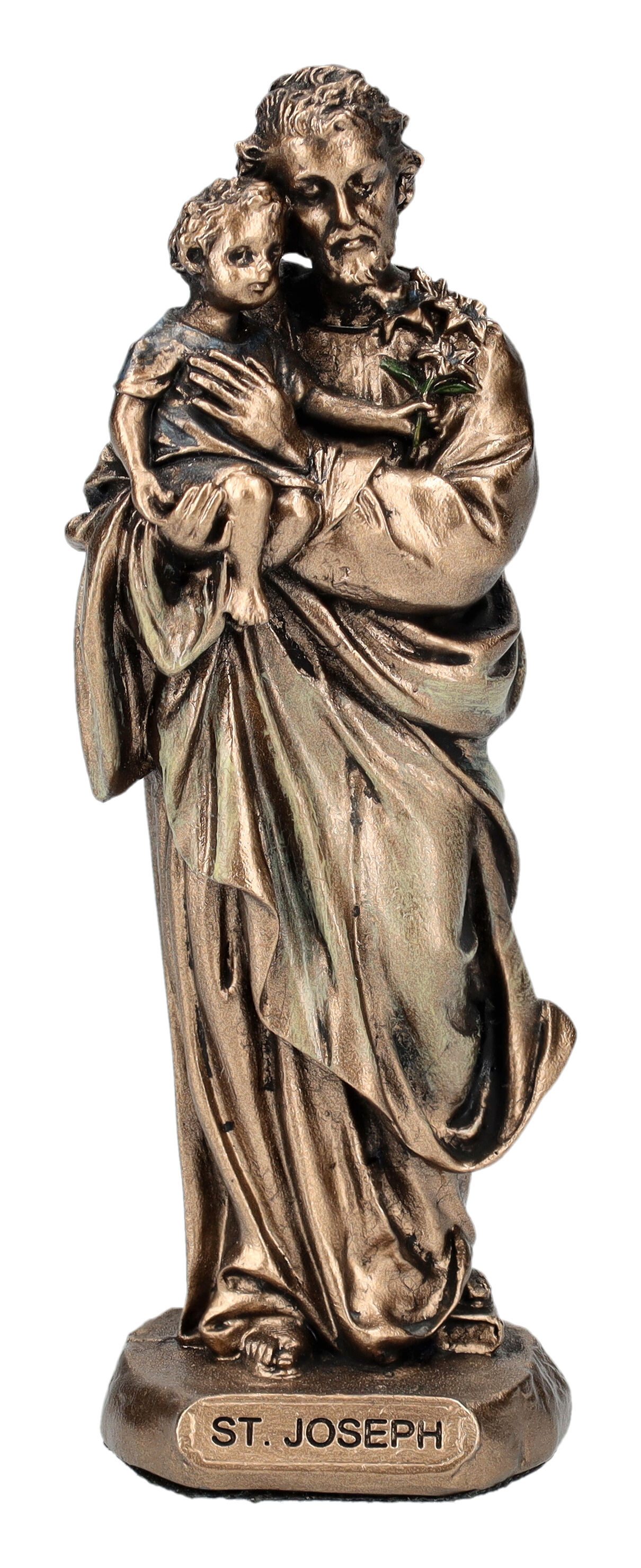 Figuren Shop GmbH Dekofigur Josef Figur klein - Jesuskind auf Arm - Veronese christliche Dekofigur