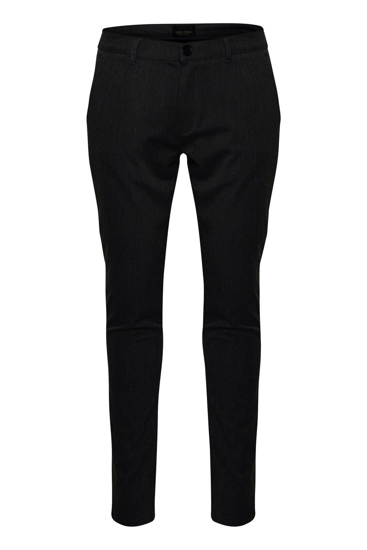 Fit in Stoff !Solid Schwarz TOFrederic Hose Business Chino Chinohose 4135 Slim (1-tlg)